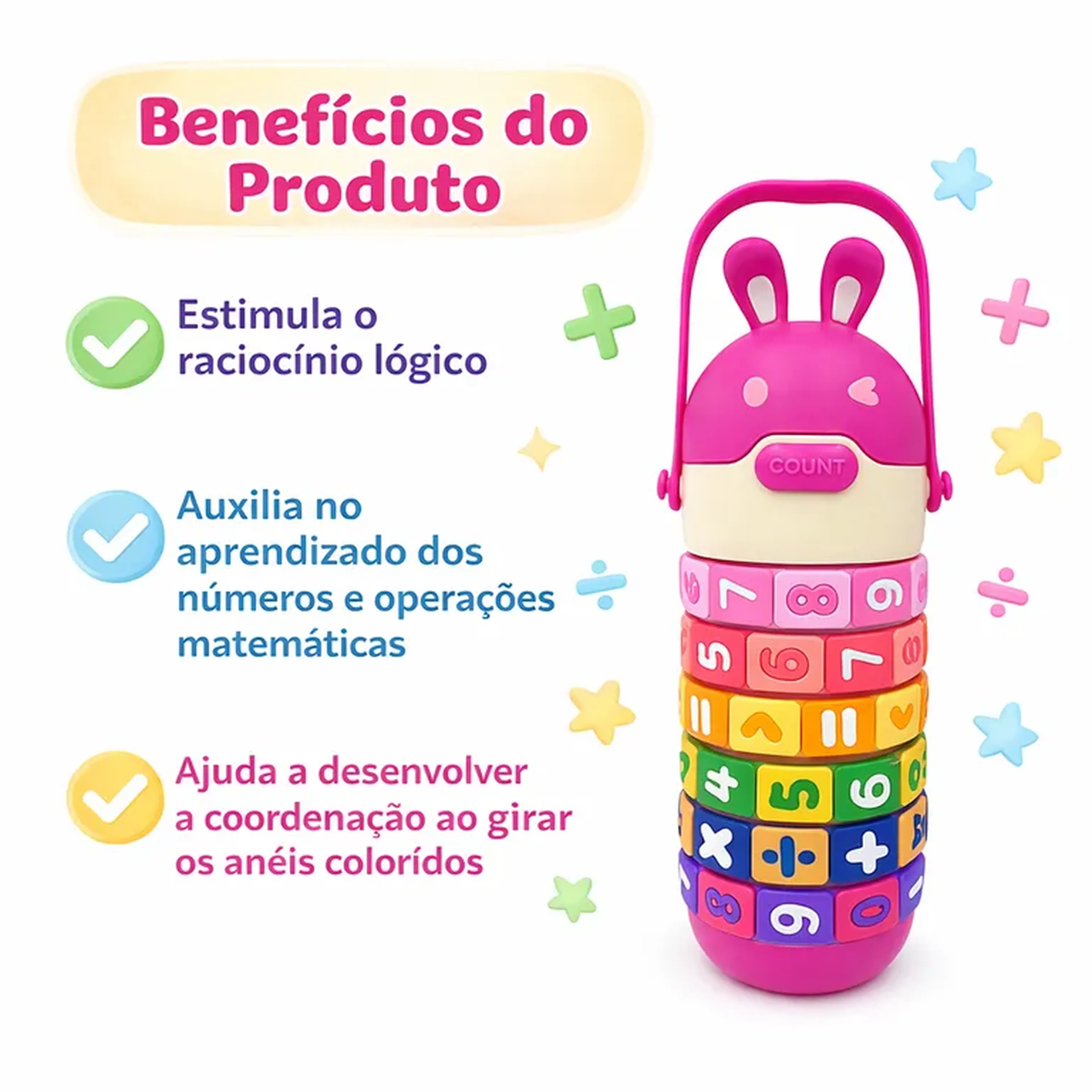 Garrafa Infantil Térmica com Tabuada 430ml imagem