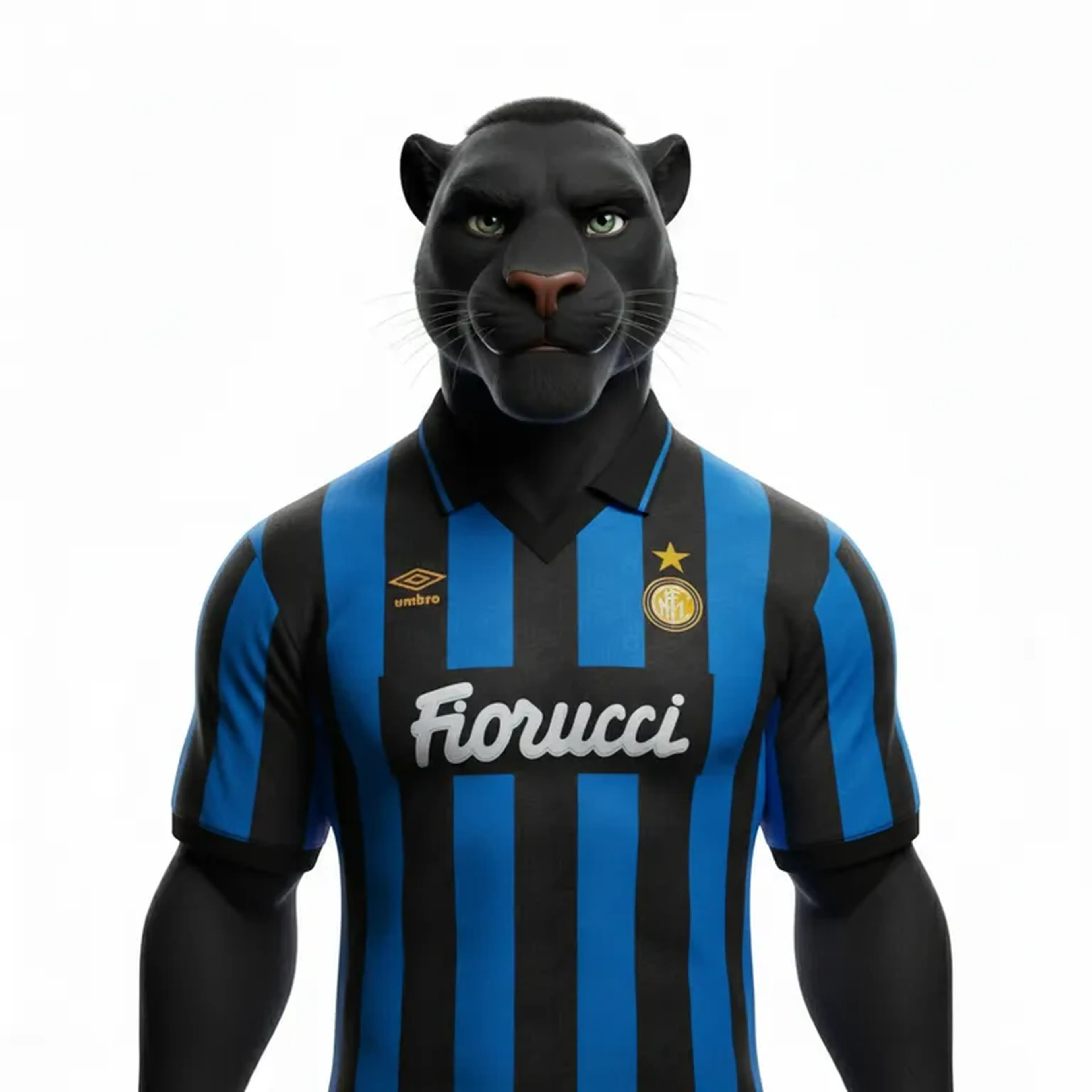 Camisa Retrô Internazionale Home 92-93 Umbro Torcedor Masculina imagem