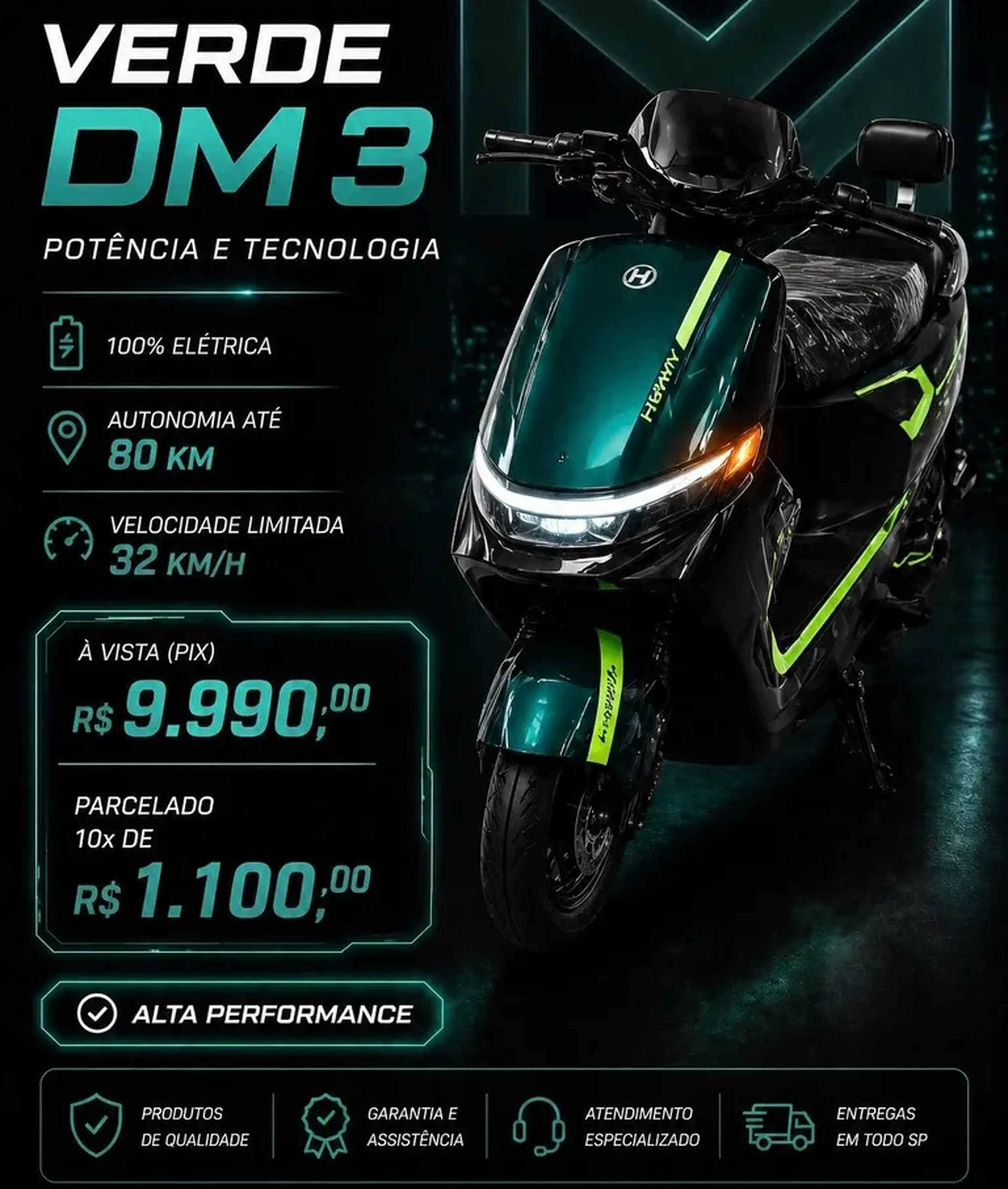 Moto elétrica DM3 imagem