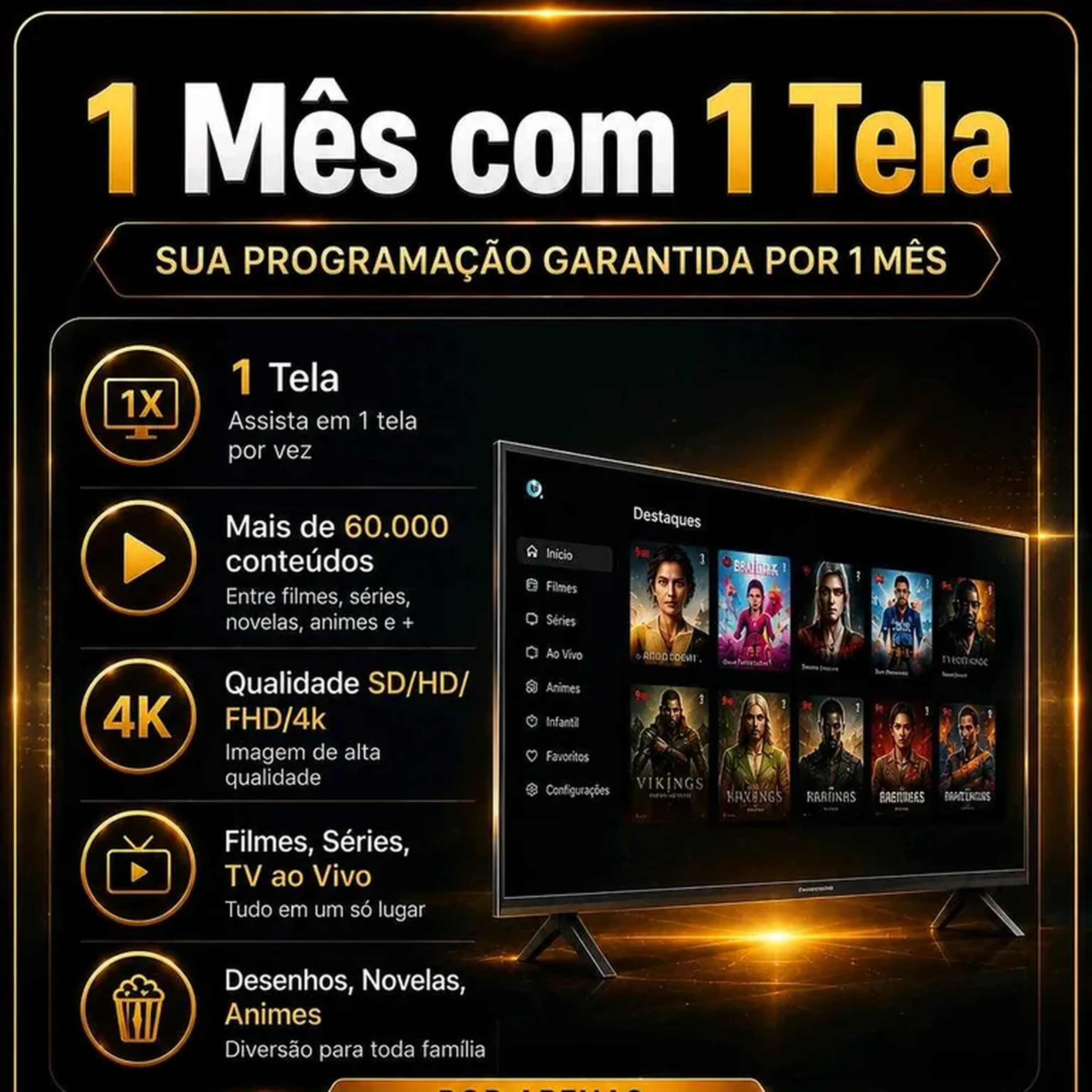 1 Mês com uma tela - SlimTv imagem
