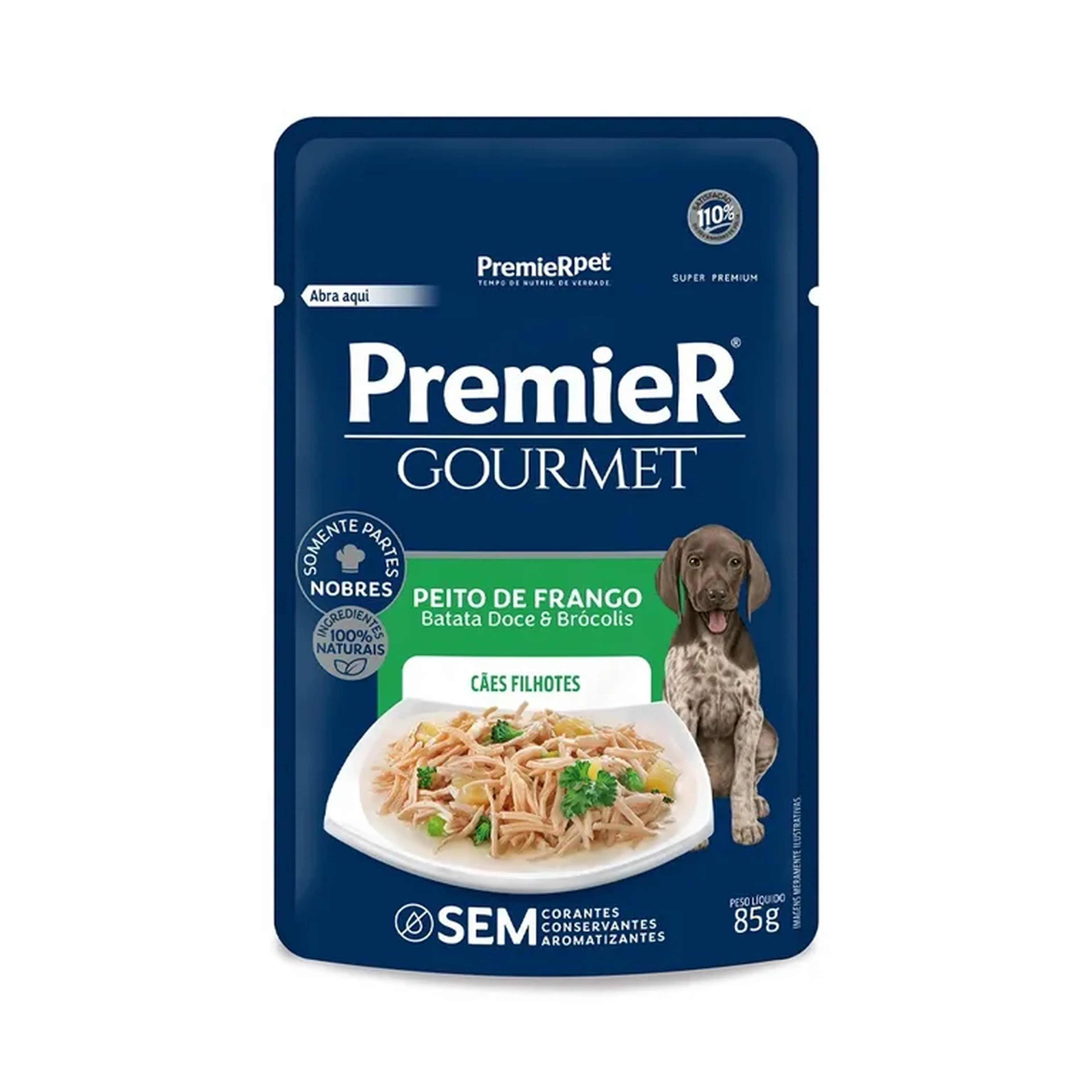 Ração Úmida Premier Gourmet Cães Filhotes Sabor Peito 85g imagem