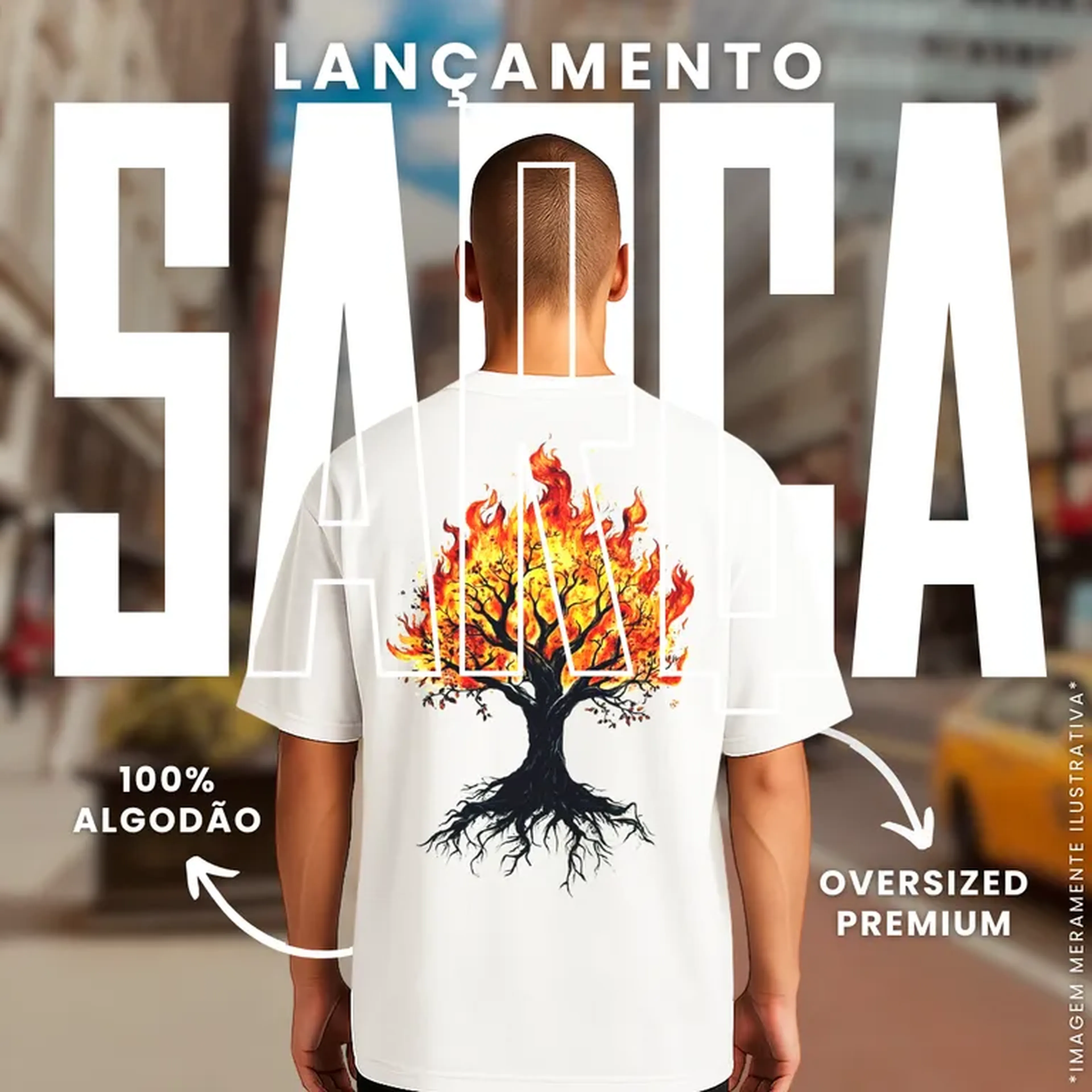 Camiseta Oversized Sarça Ardente imagem