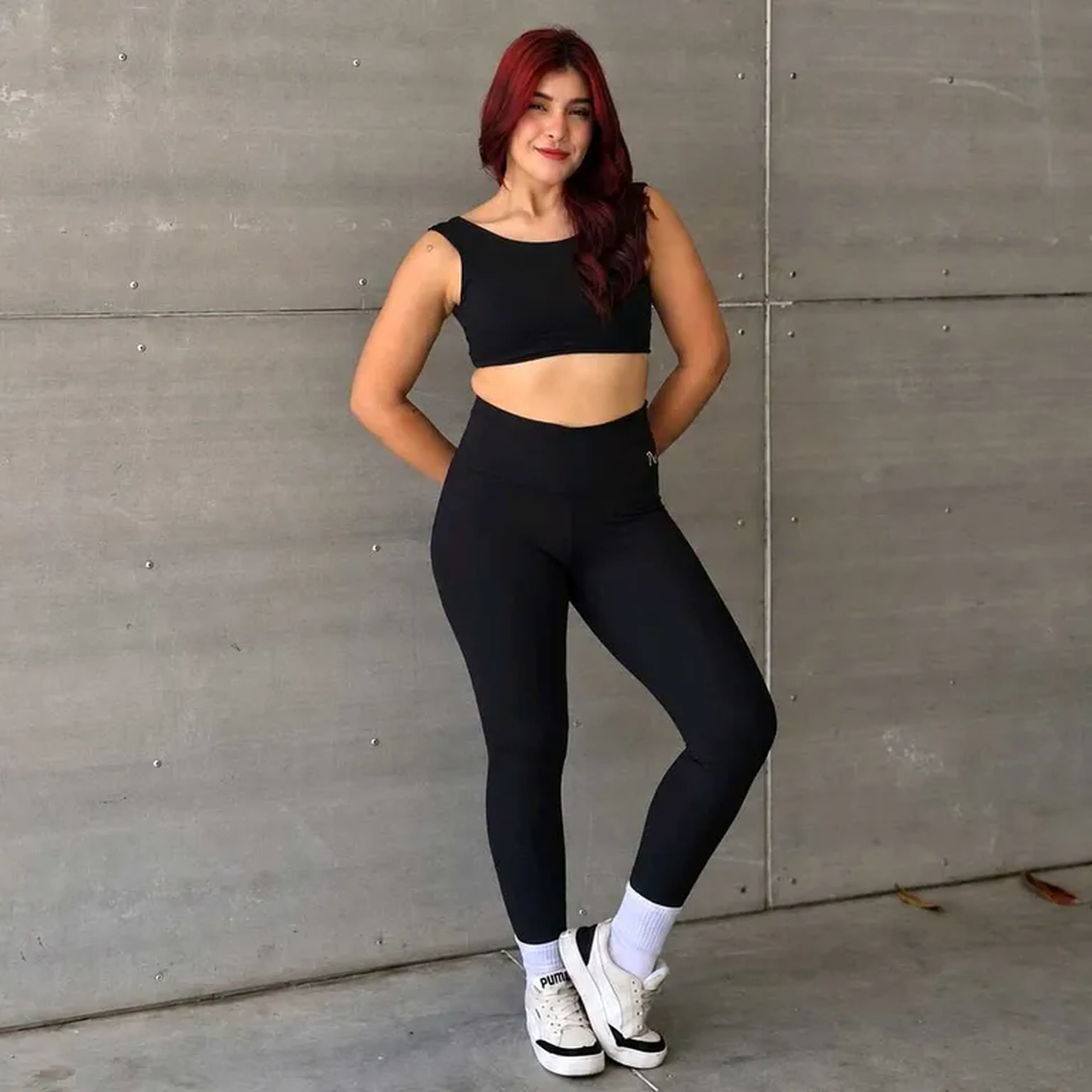 Conjunto Legging Top Ajustável Preto imagem