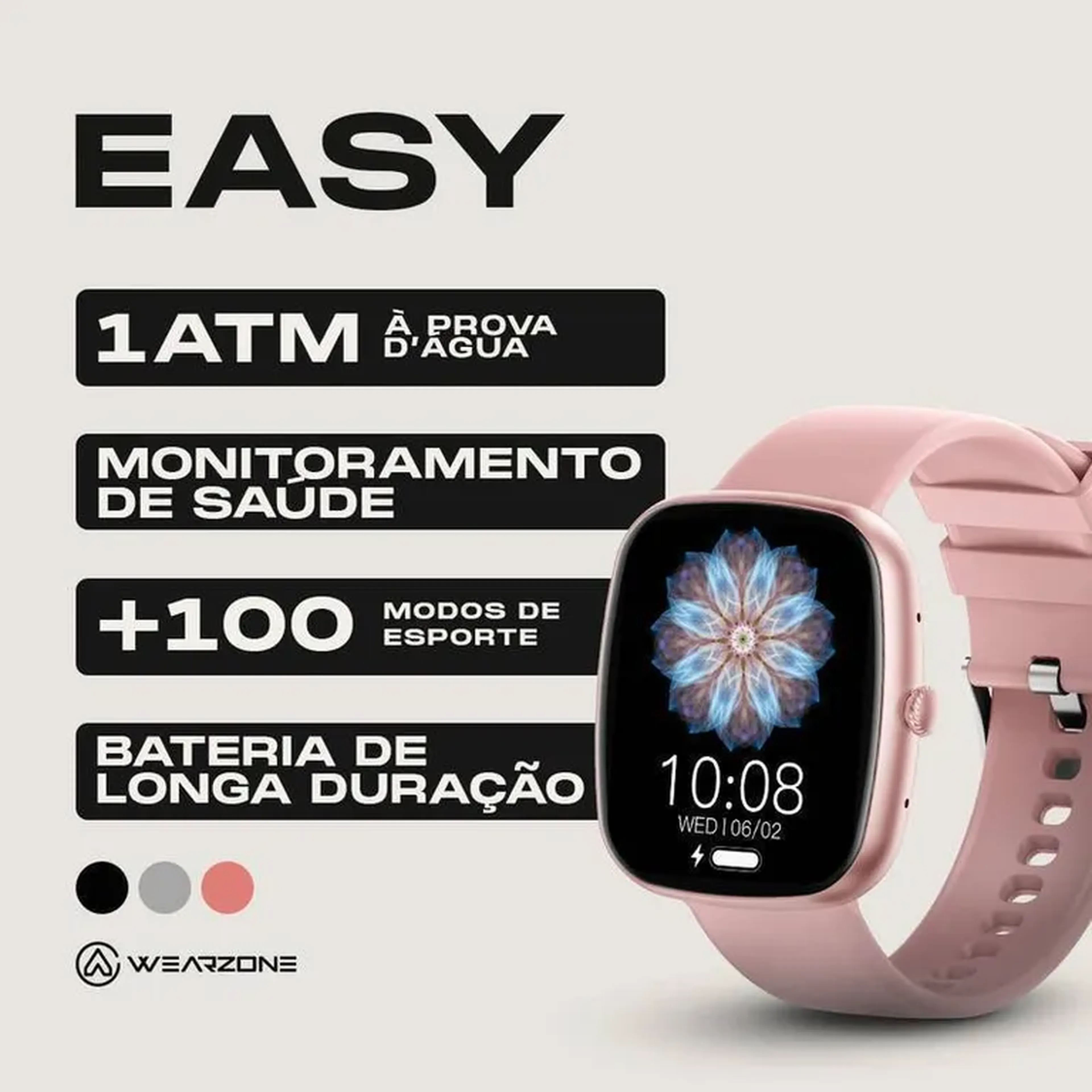 EASY SMARTWATCH A PROVA D'ÁGUA 1 ATM imagem