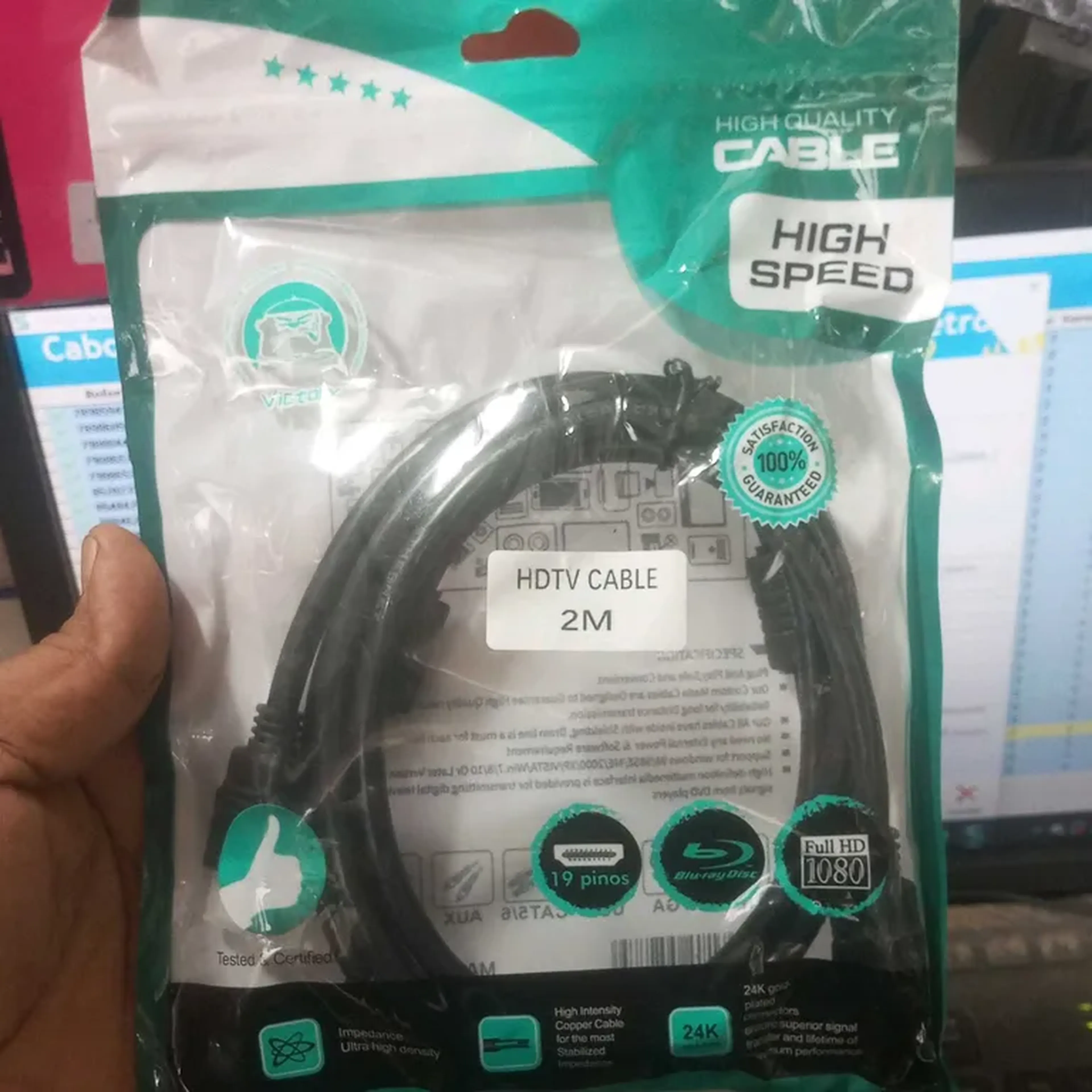 Cabo Hdmi Vitory High Speed . 2Mt imagem