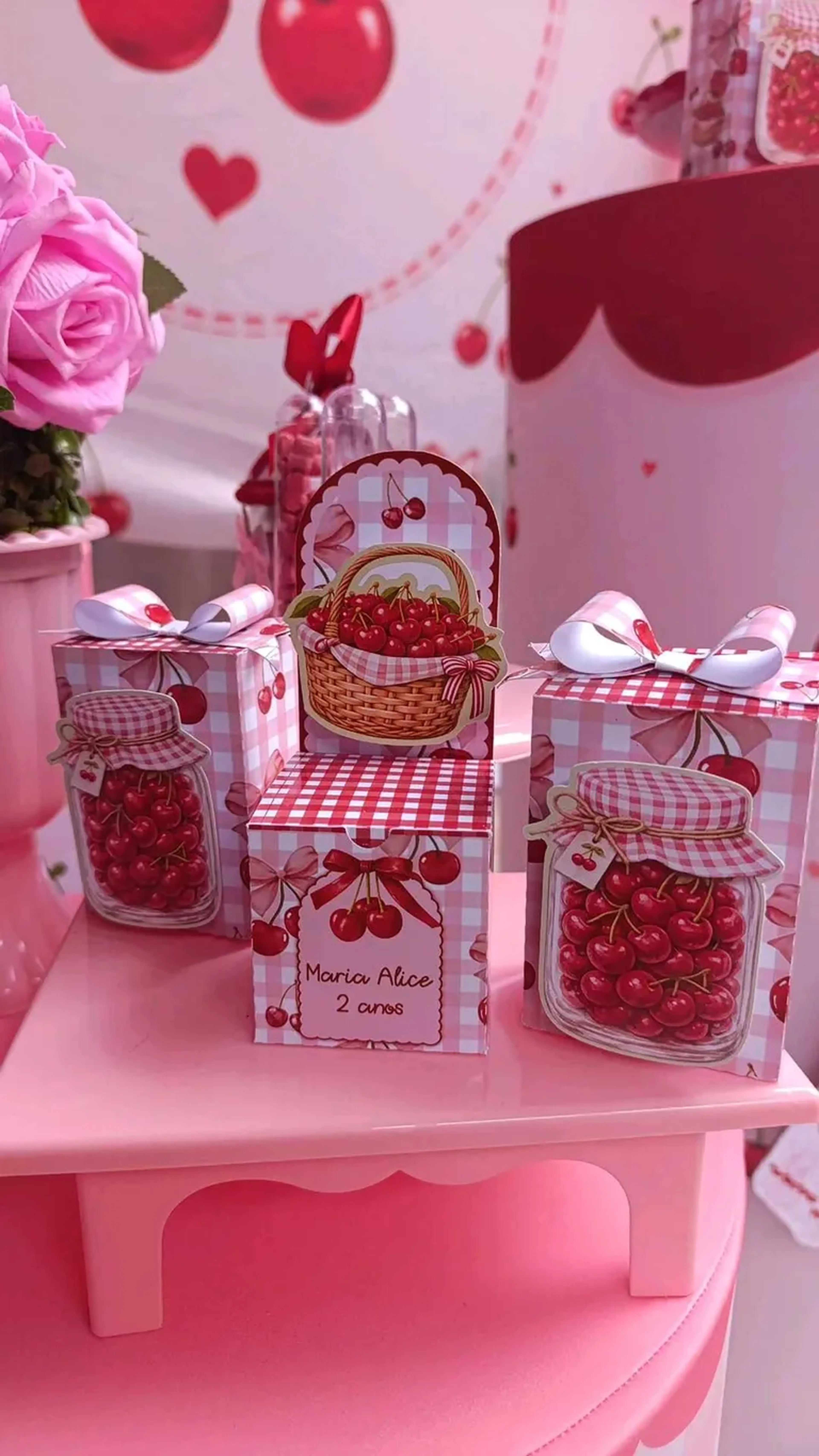 Kit Cerejinha vermelho e rosa 🩷 imagem