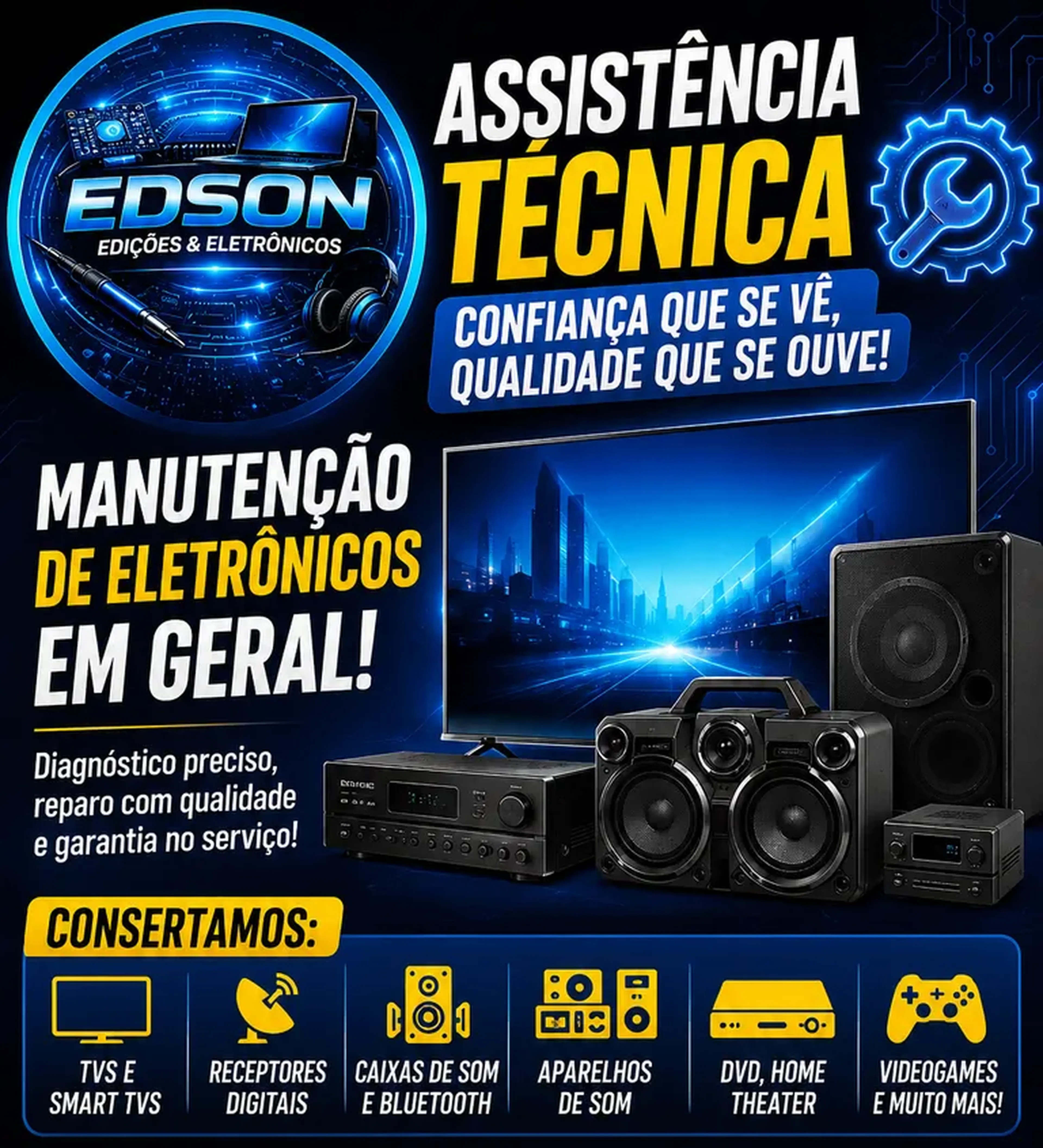 Agende a entrega do seu eletrônico para análise e orçamento! imagem