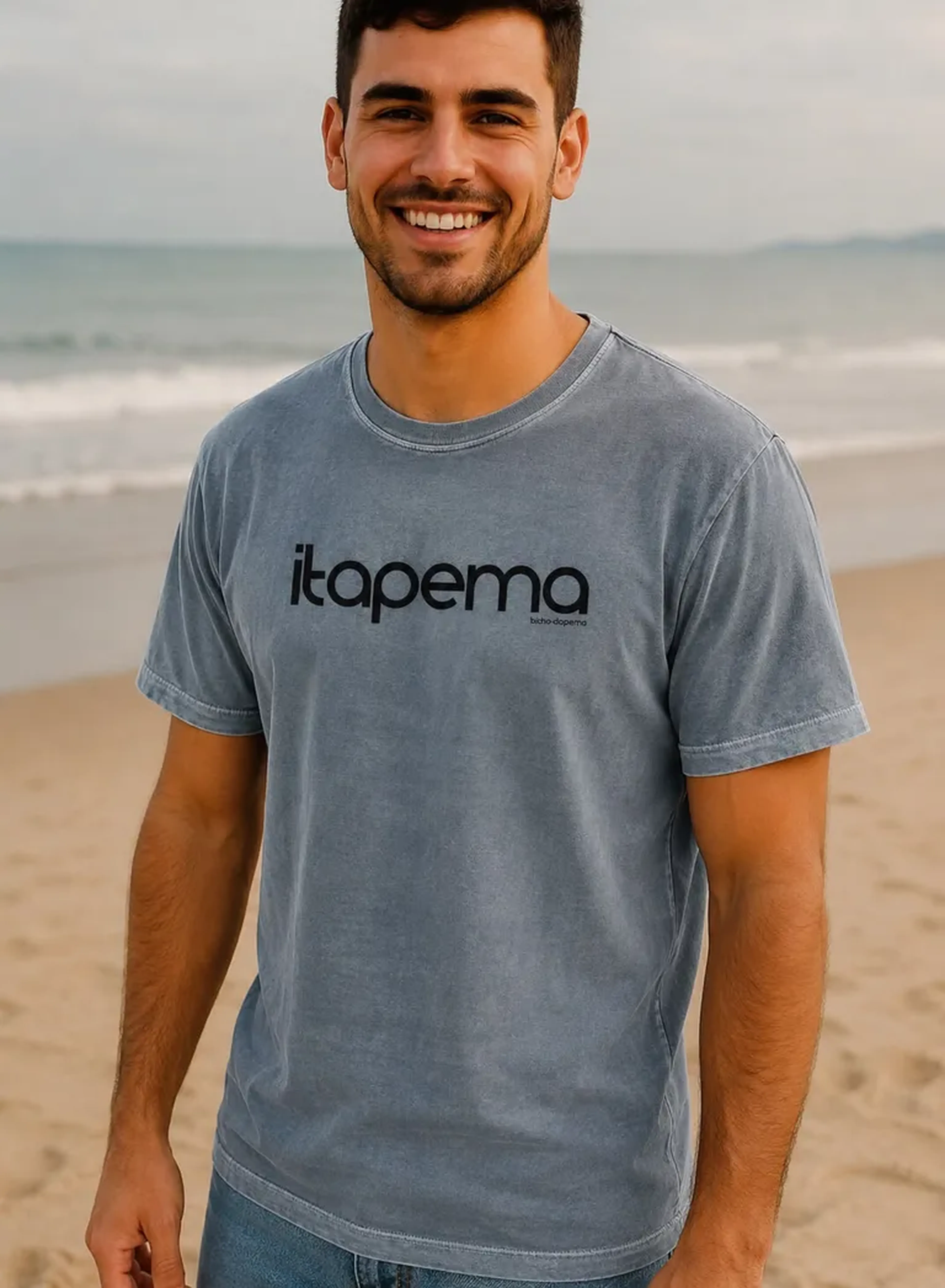 Masculina Cinza Claro Itapema Preto imagem
