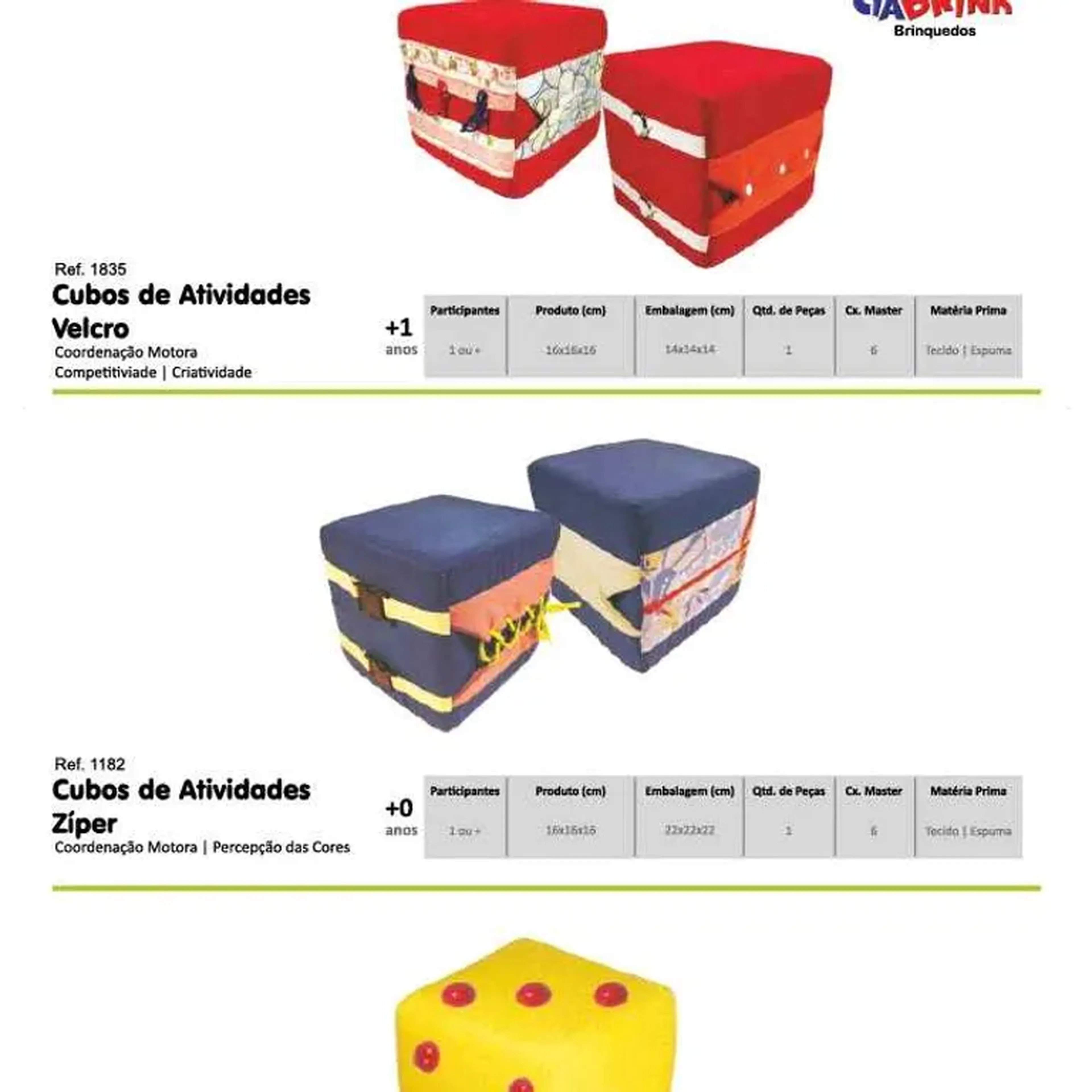 Cubos de Atividades Velcro imagem