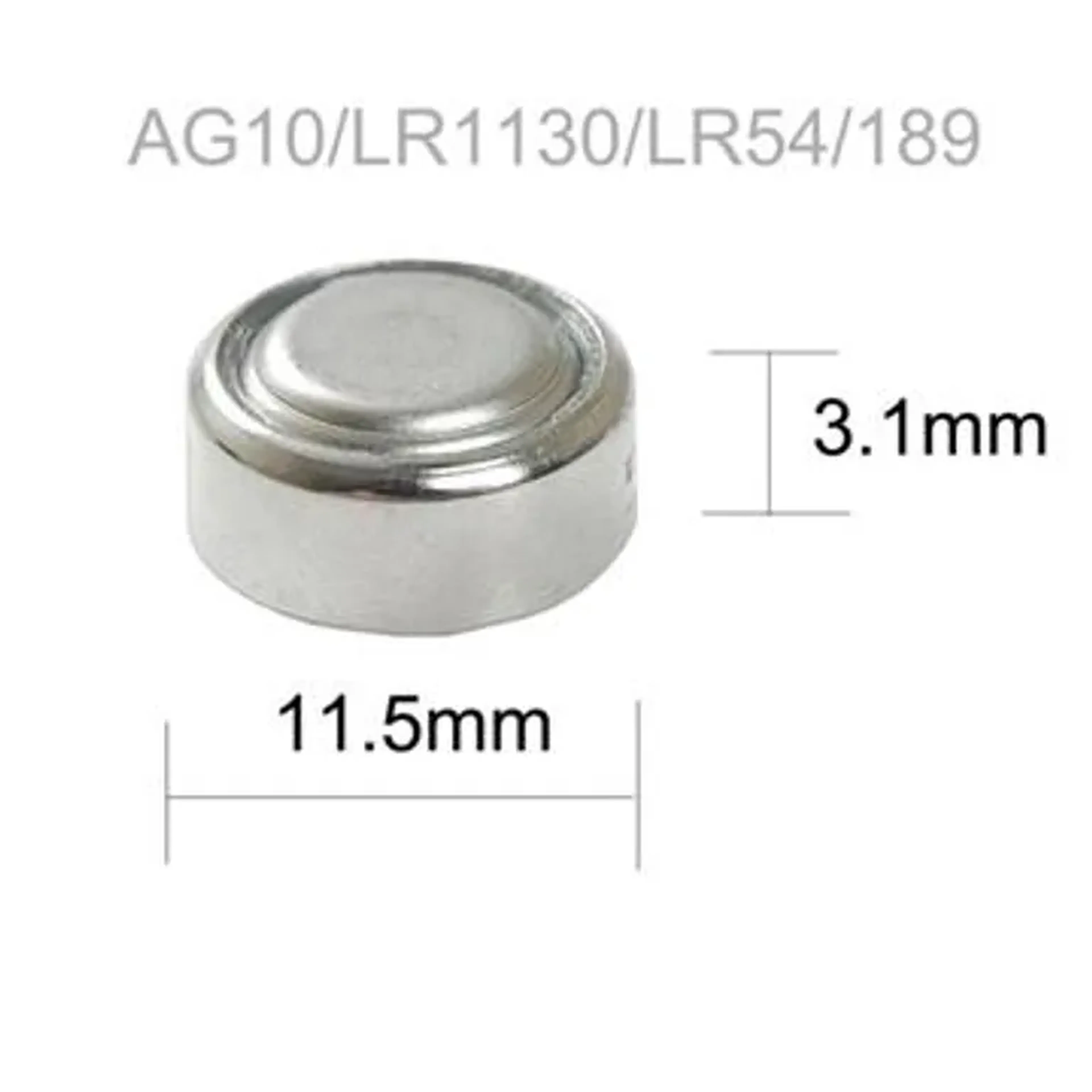 Pilha Alcalina Lr54 Ag10_IR1130 1,5v Knup Botão imagem
