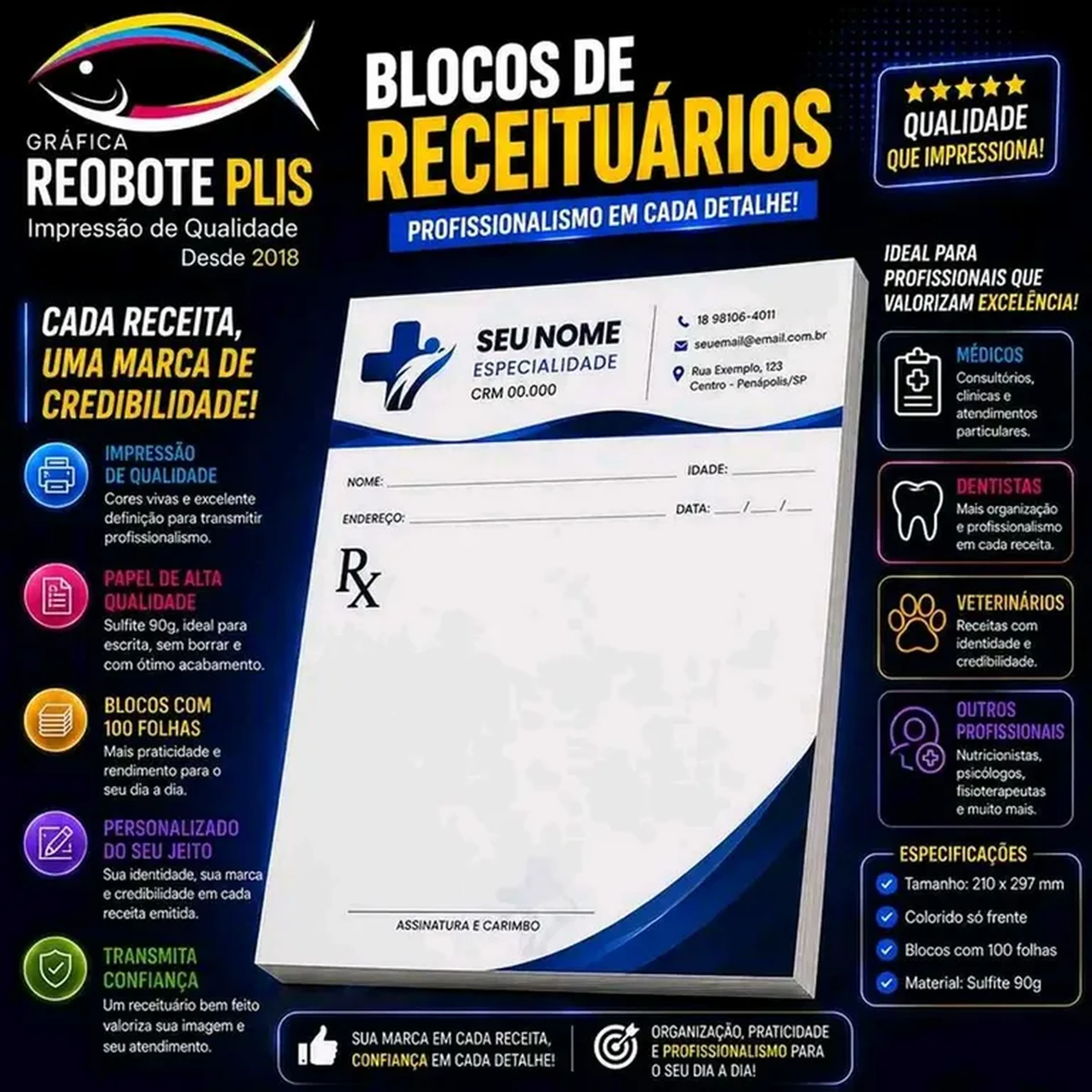 10 Blocos receituário imagem