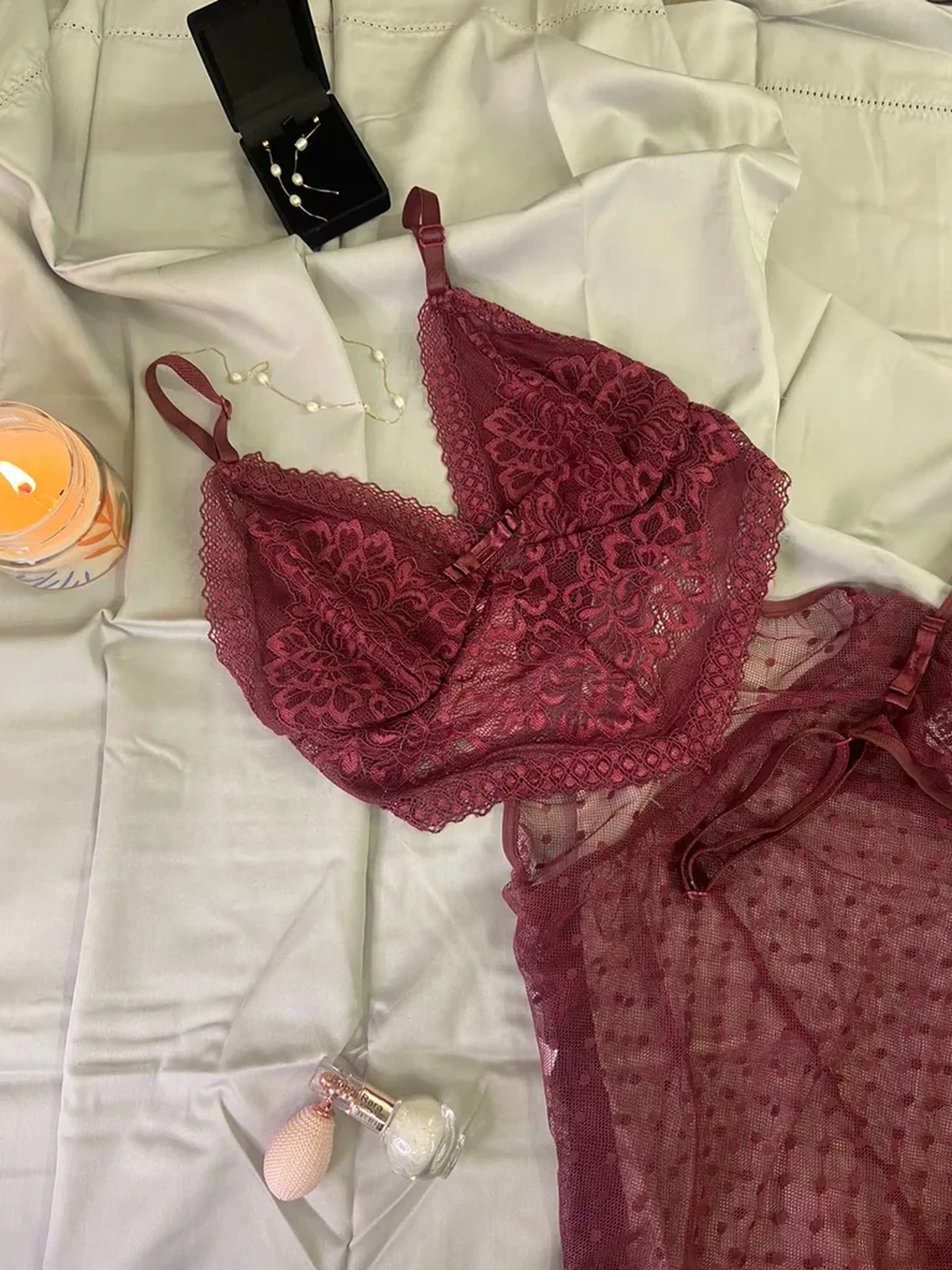 Camisola tule com calcinha imagem