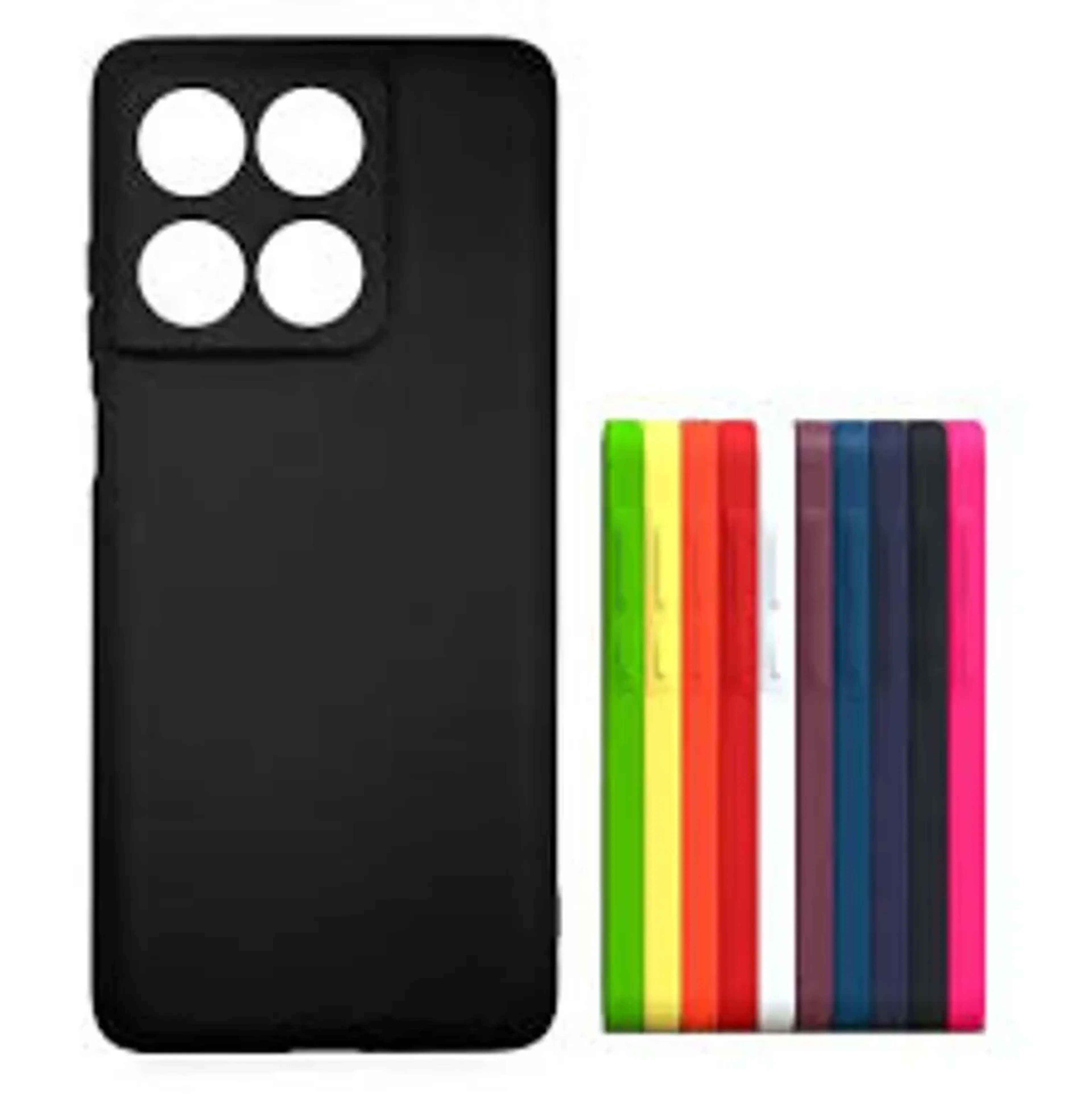 Capinha Moto One Fusion 60, de Silicone Aveludada Pretra imagem