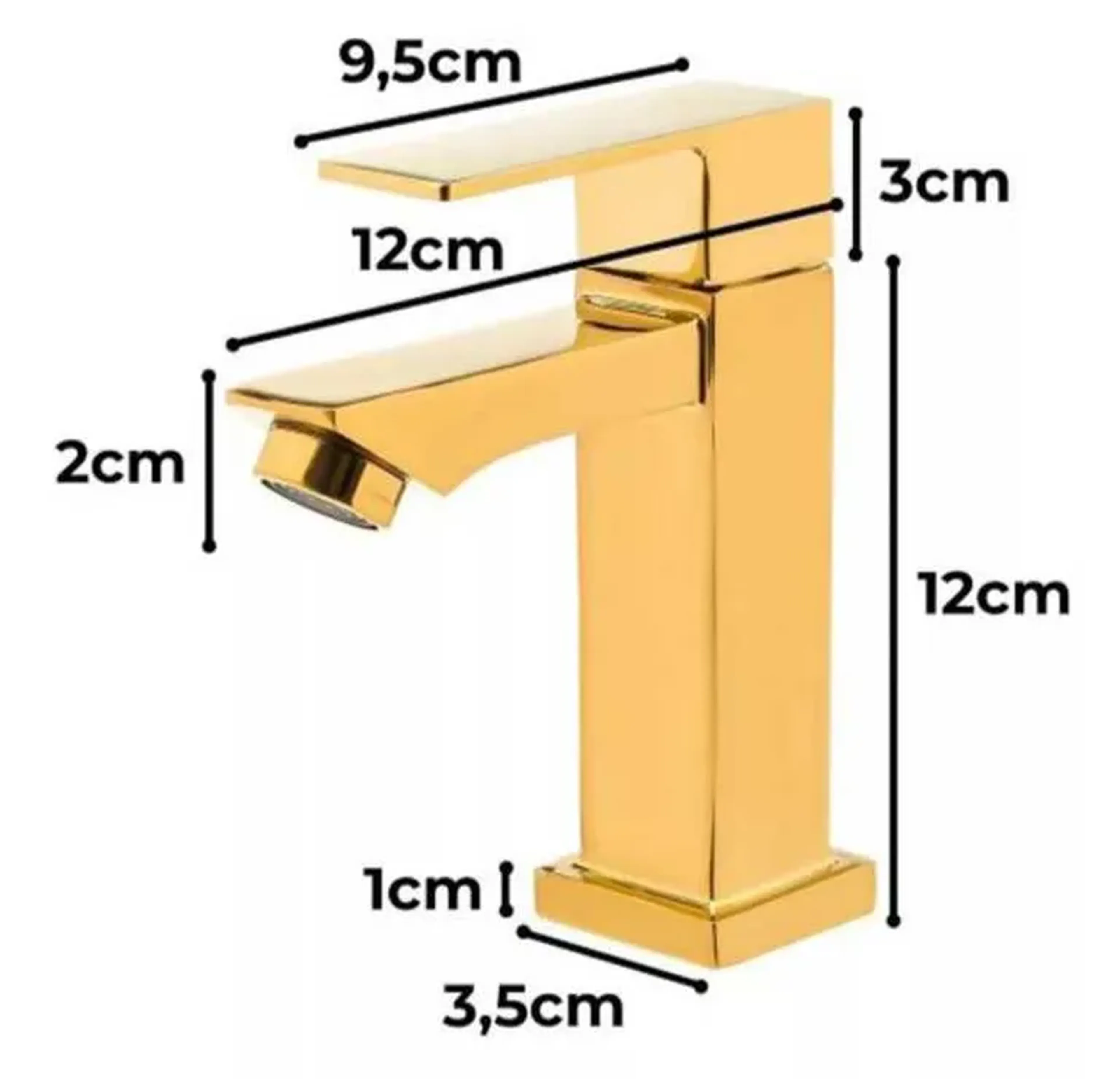 Torneira Dourada metal luxo imagem