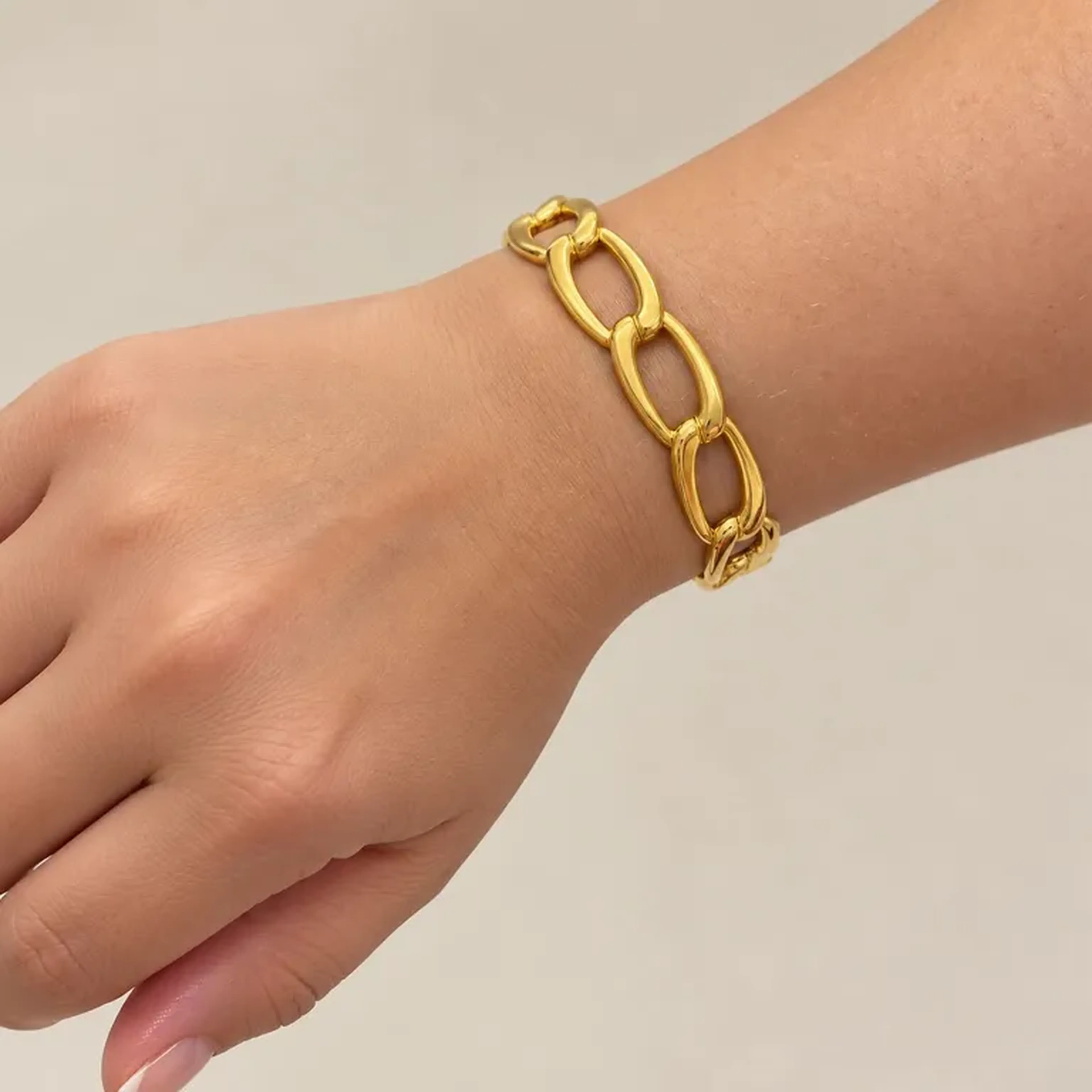 Bracelete - Aço inox dourado imagem