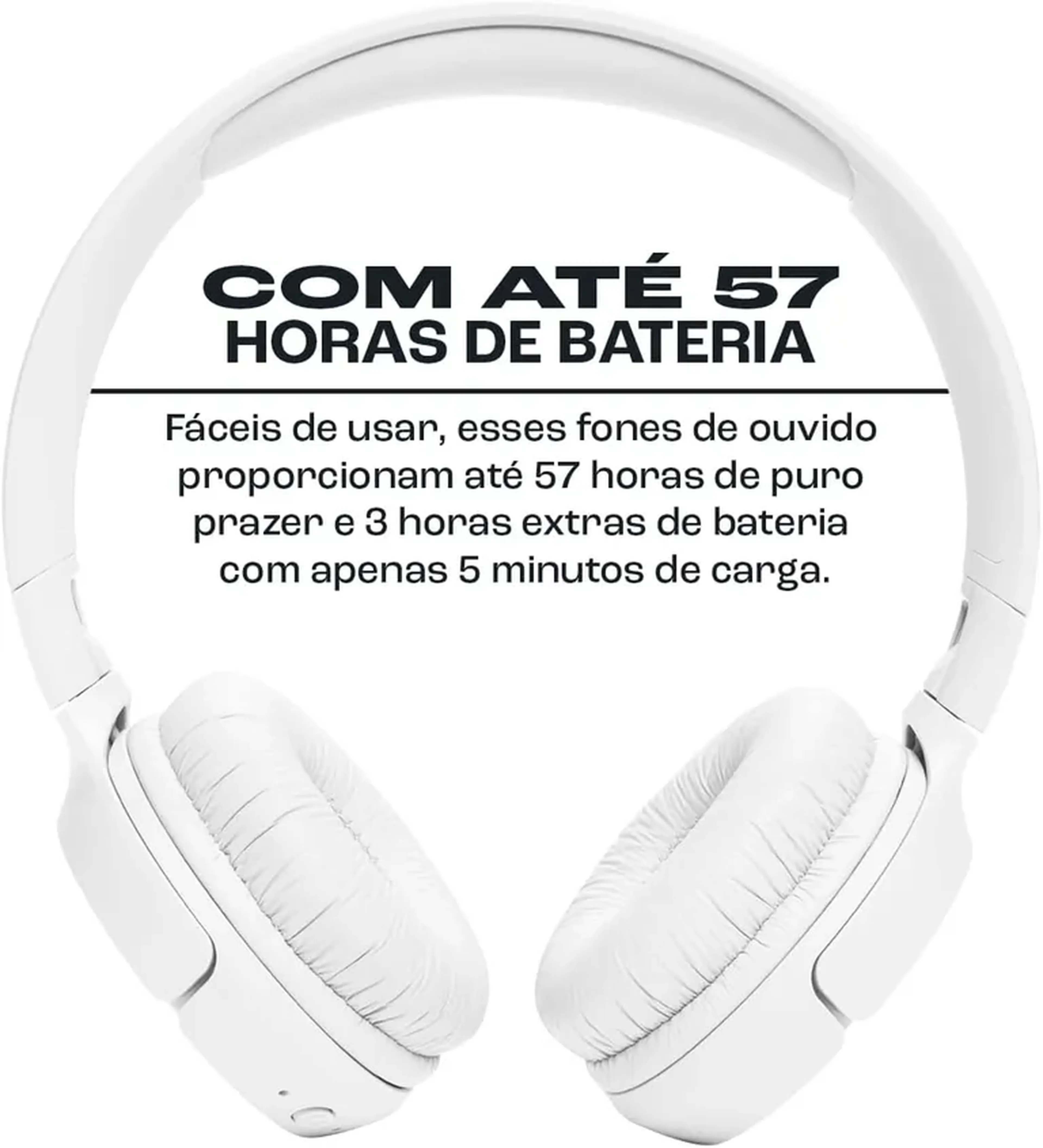 Headphone JBL Tune 520BT Bluetooth Branco imagem