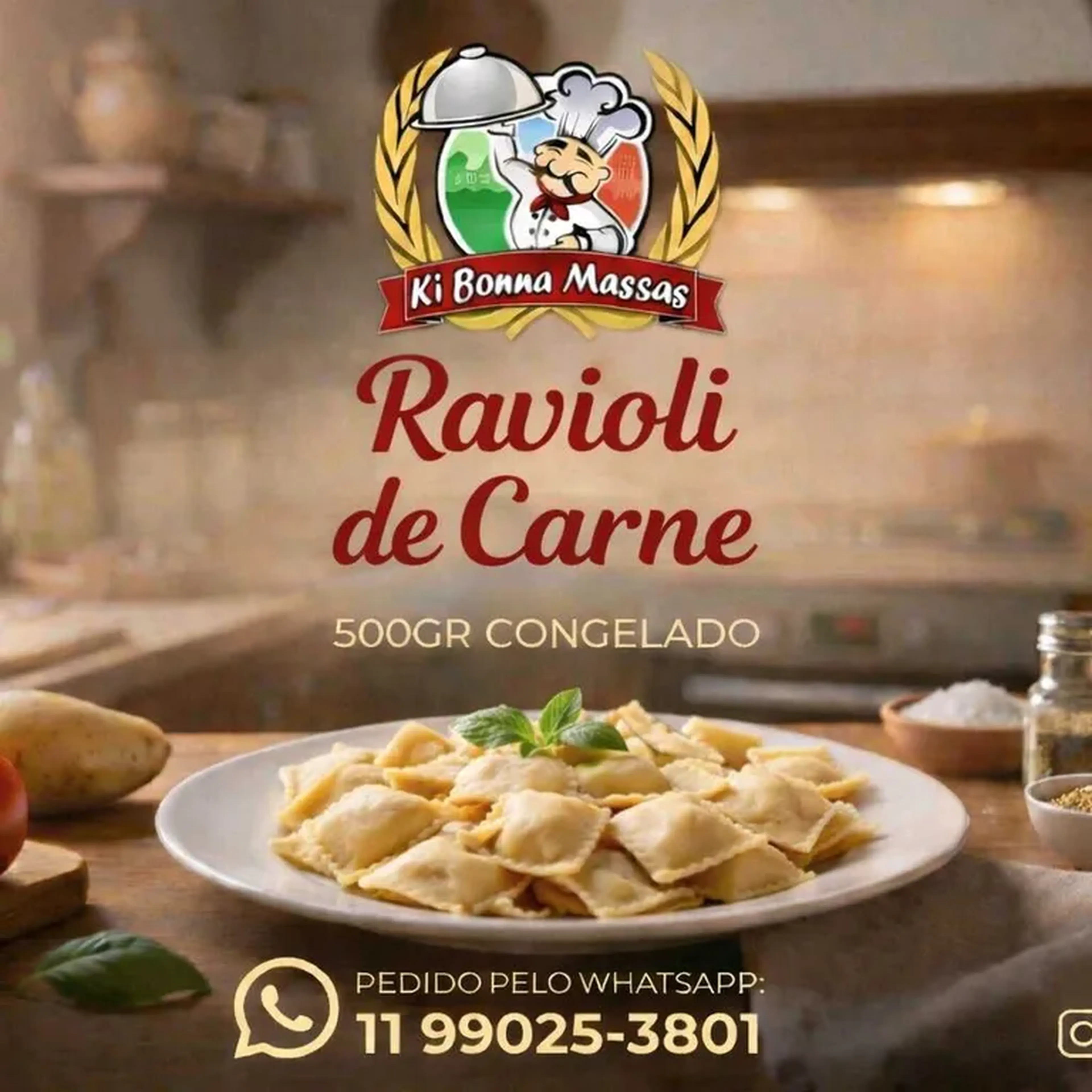 Ravioli de carne imagem