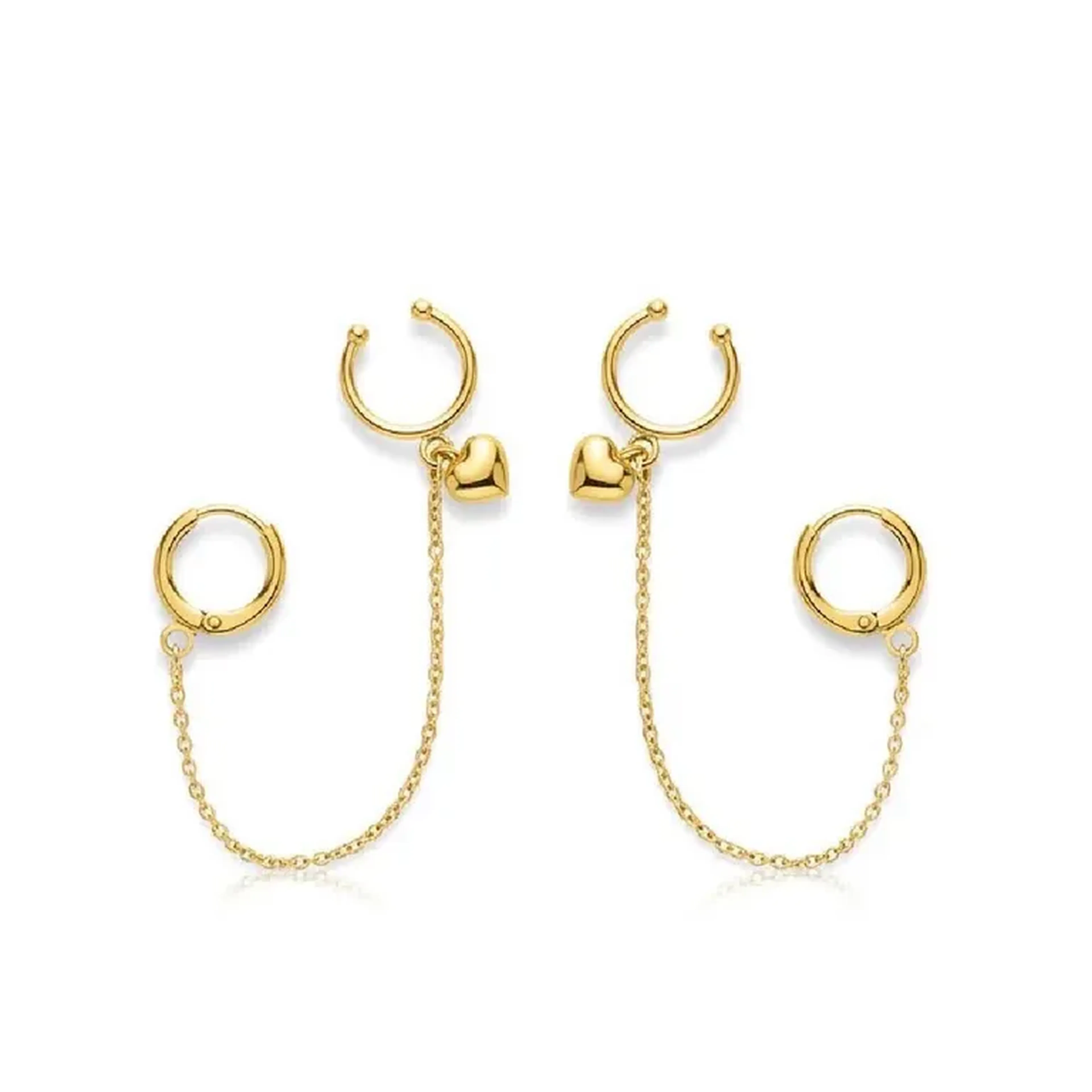 Brinco Earline Argola Coração Liso imagem