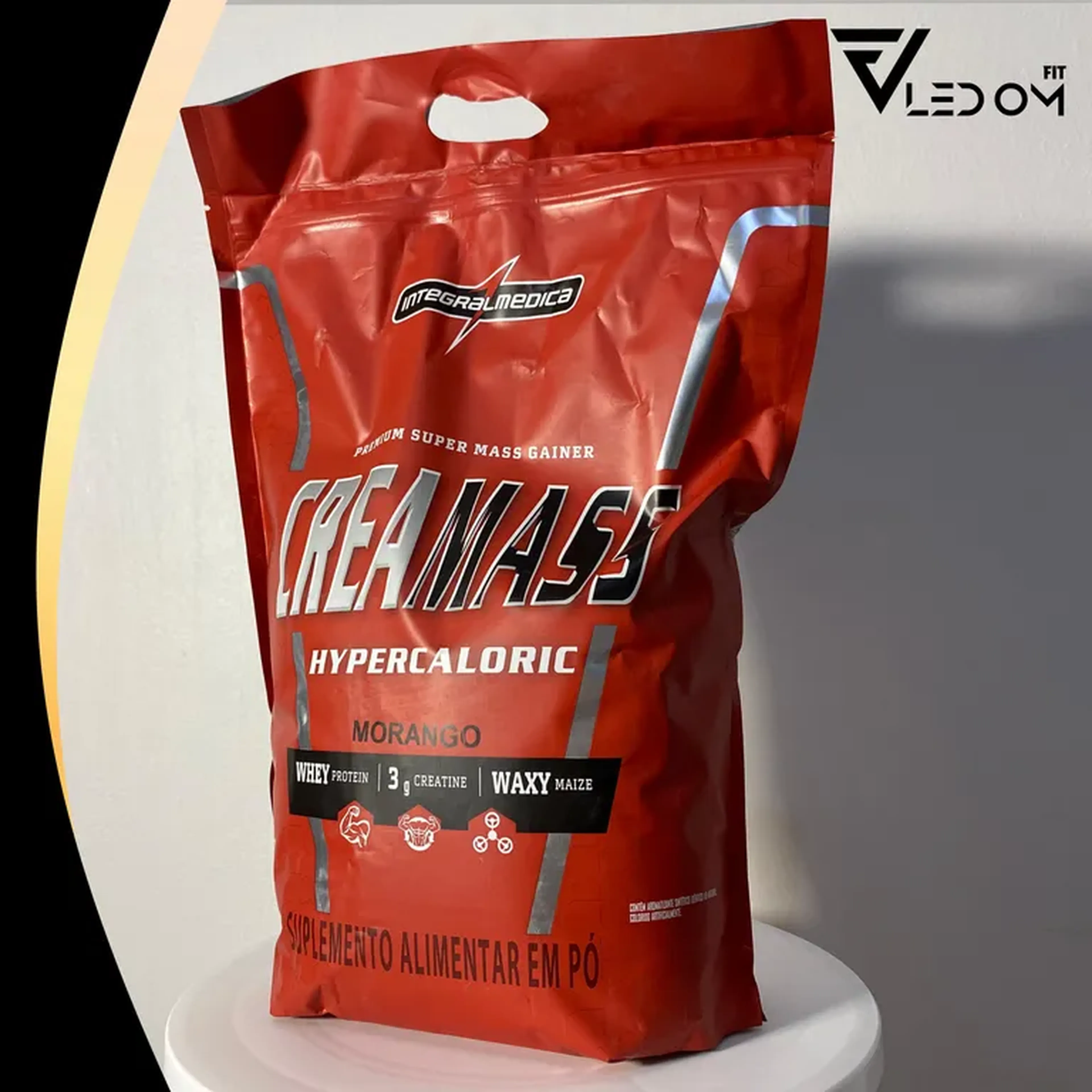 Hipercalórico CreaMass - 3Kg - Morango imagem