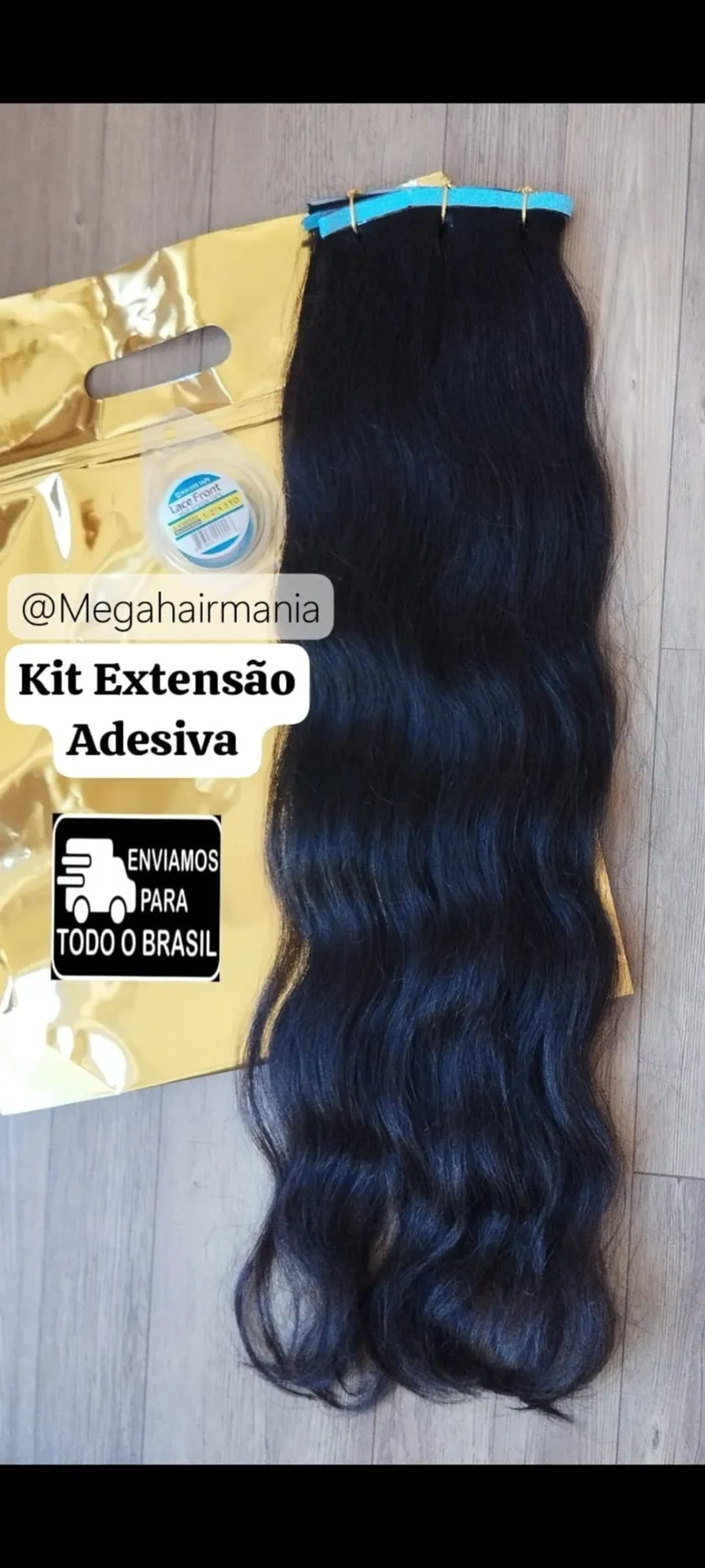 Cabelo Extensão Adesiva 60cm imagem