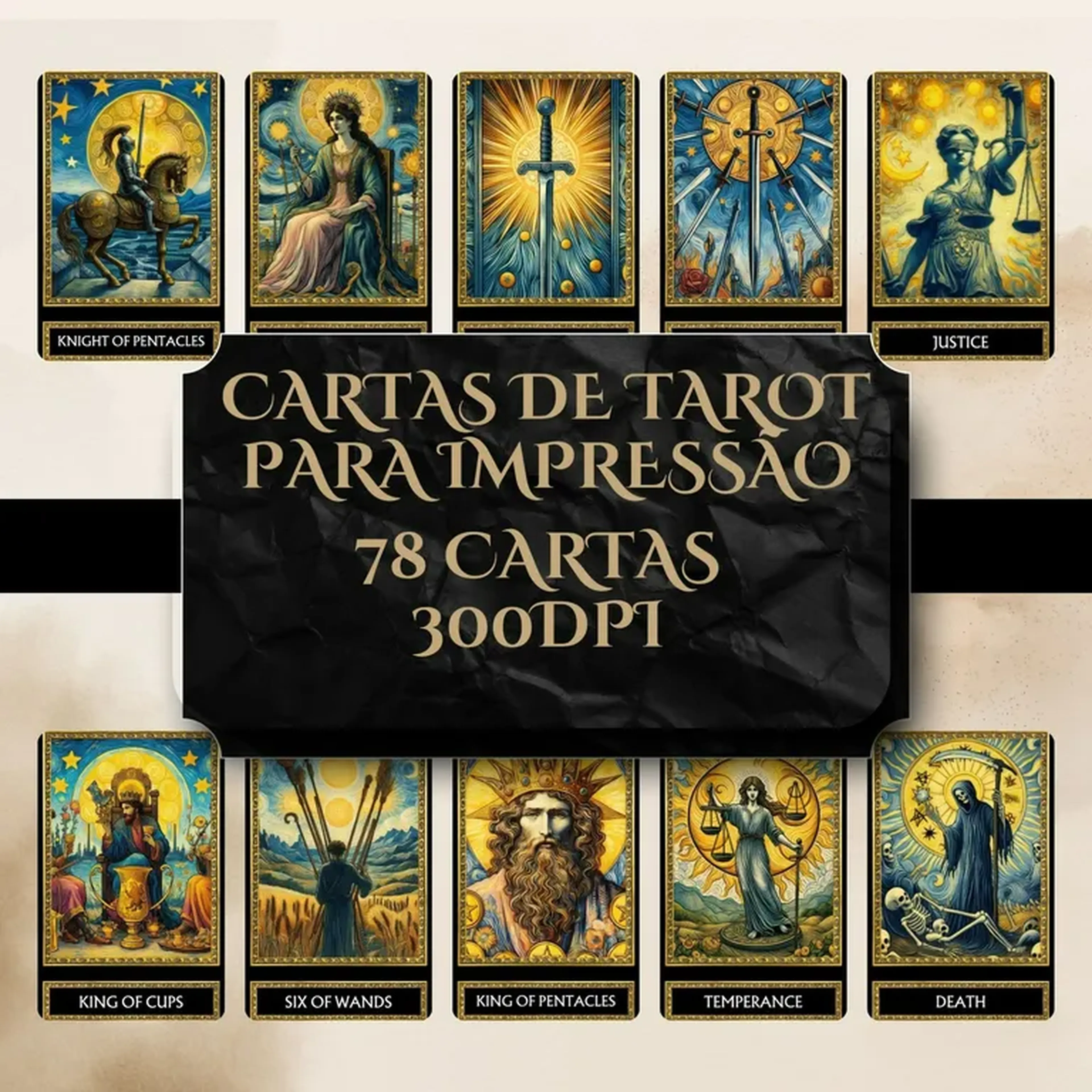 Van Gogh tarot para impressão imagem