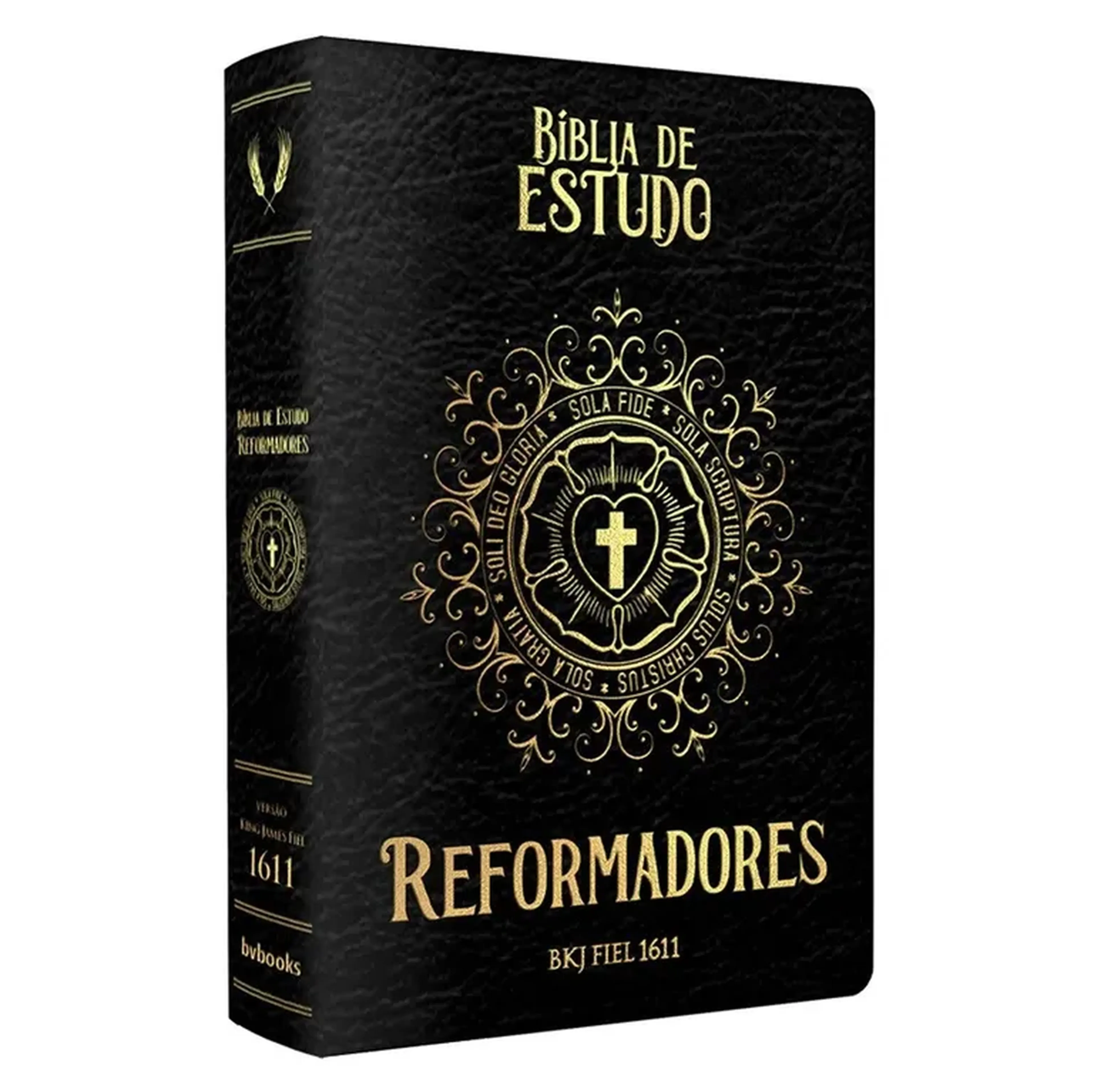 BÍBLIA DE ESTUDO REFORMADORES BKJ FIEL 1611 - CAPA PRETA imagem
