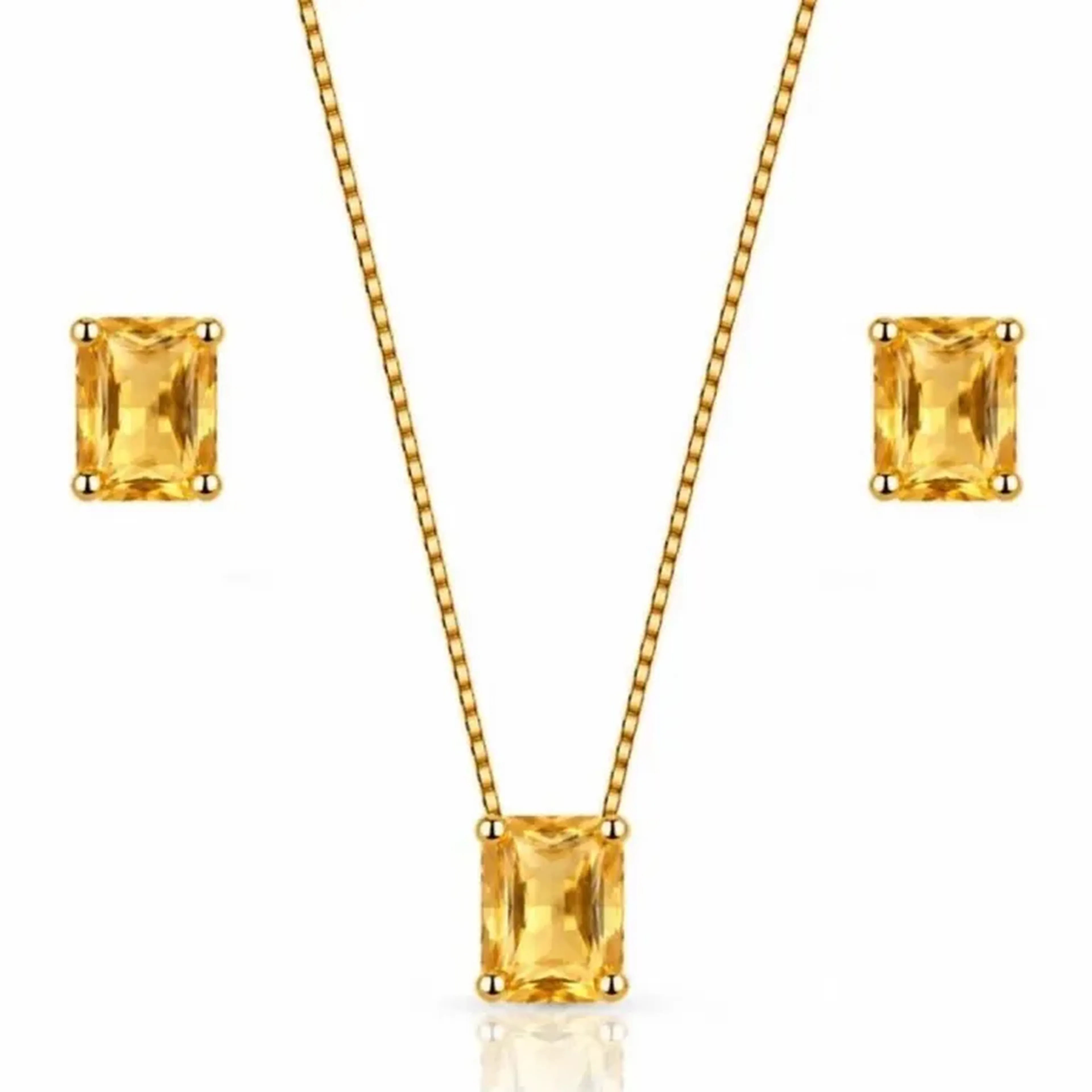 Conjunto Retangular Citrino imagem
