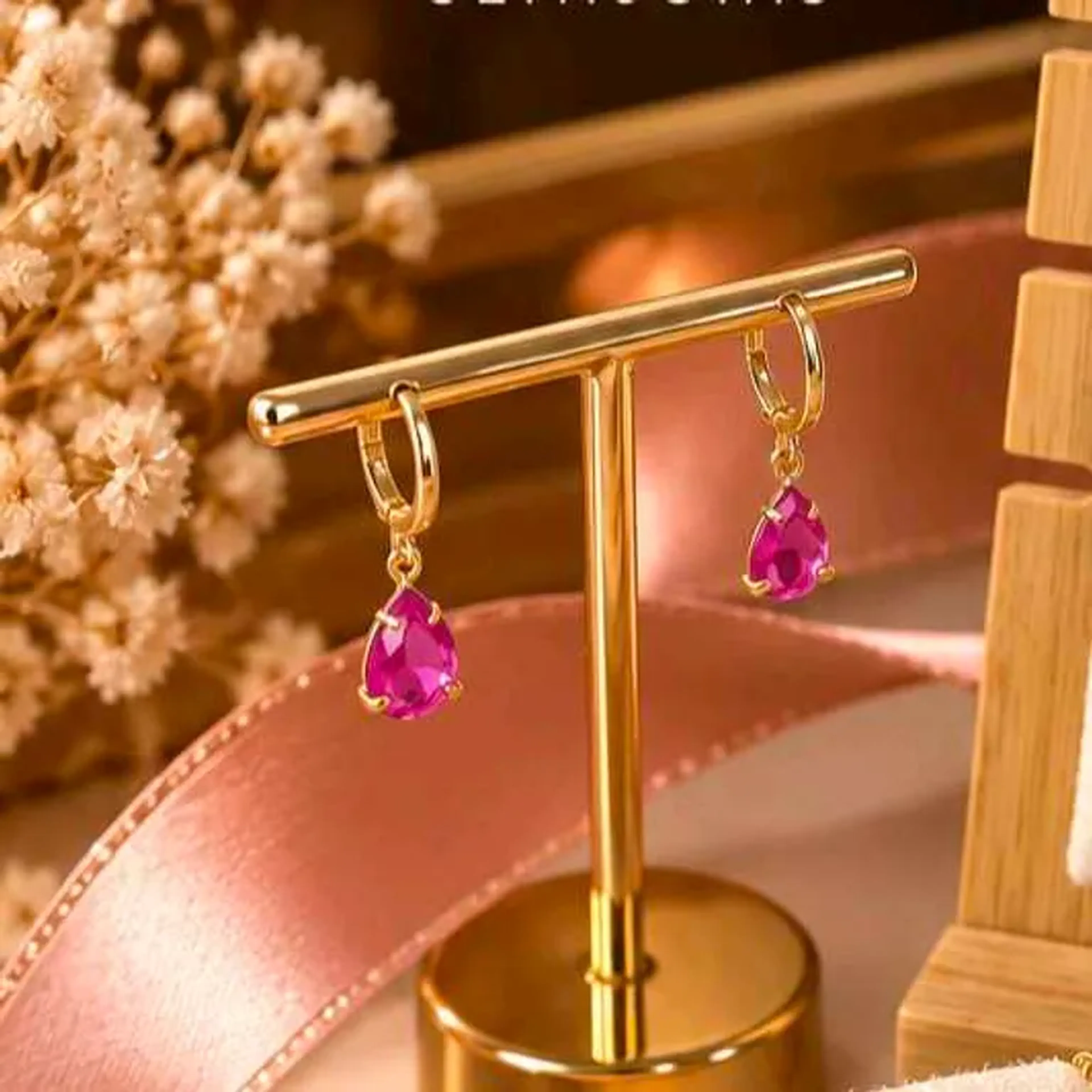 Mini argola Pink Fúscia imagem