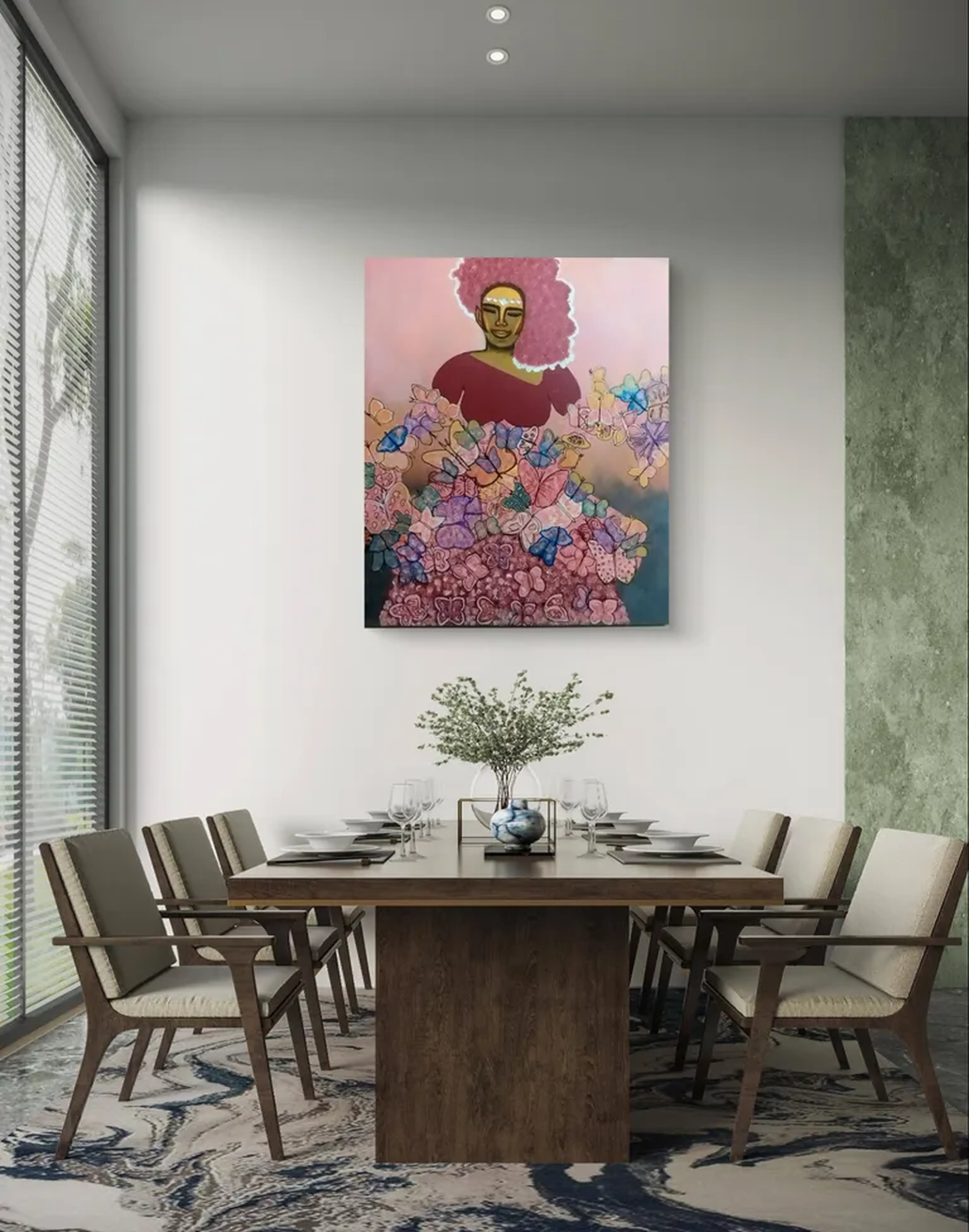 Quadro pintado a mão imagem