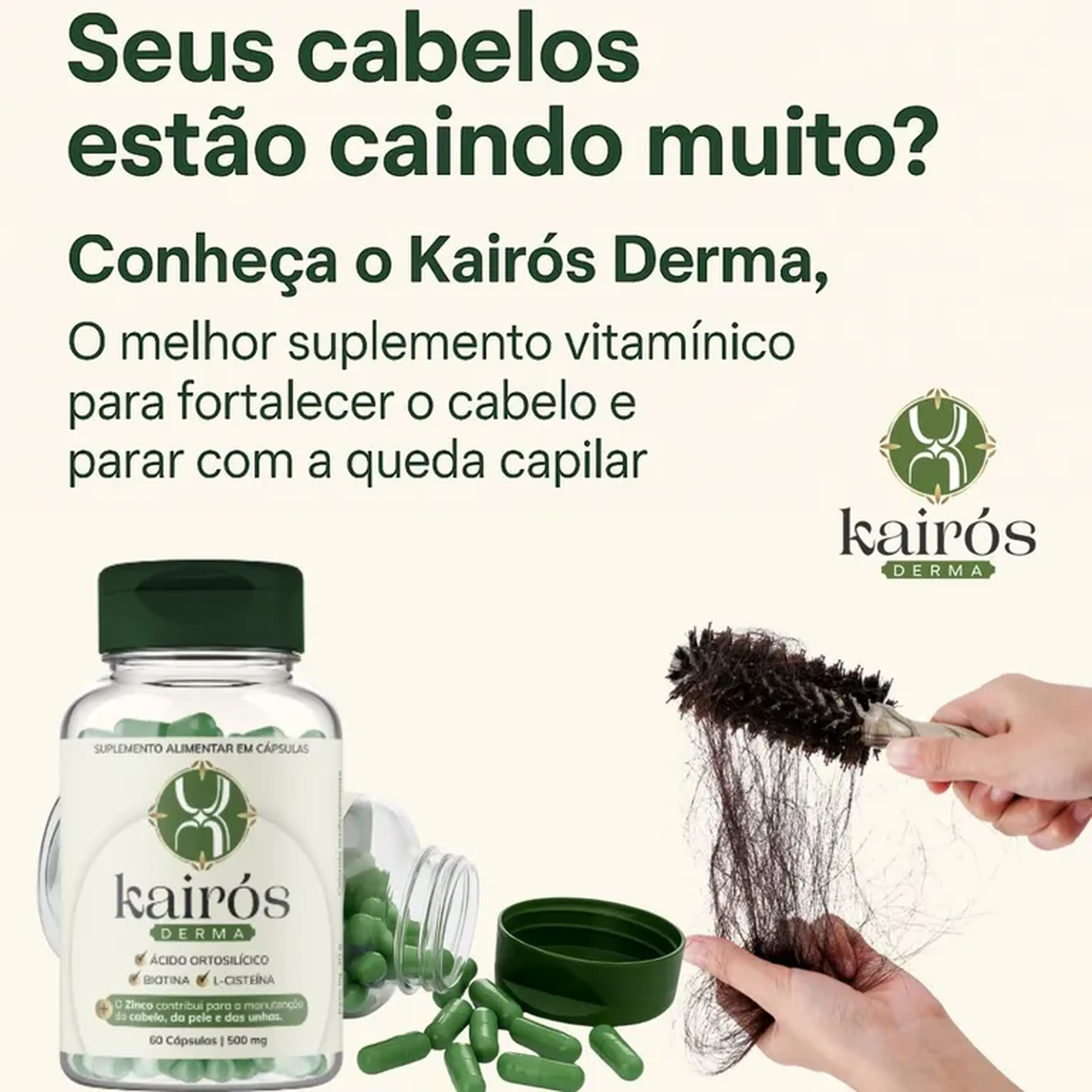 Kairós Derma 1 pote com 60caps imagem