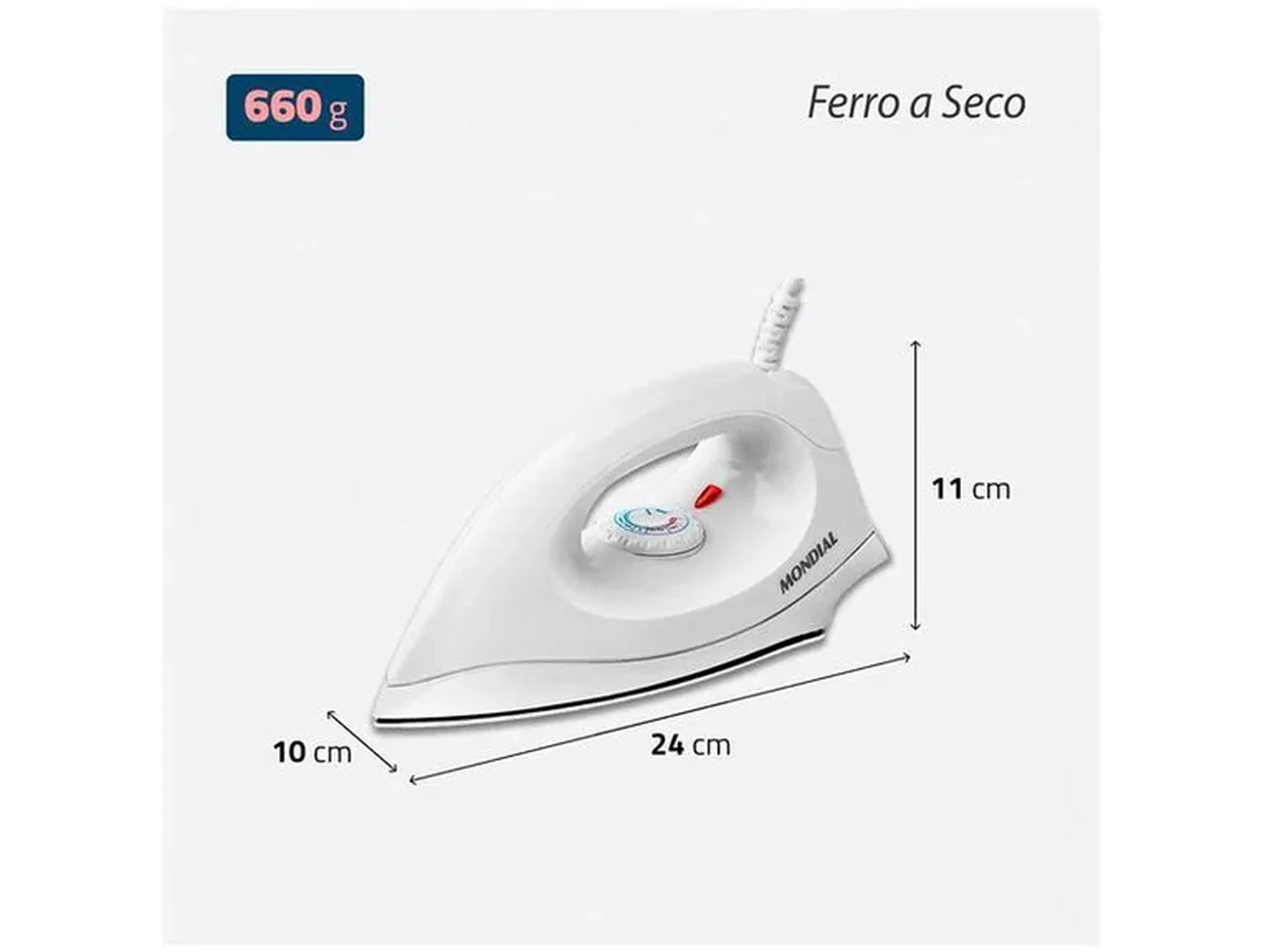 Ferro de Passar Roupa a Seco Mondial FSN-55-W imagem