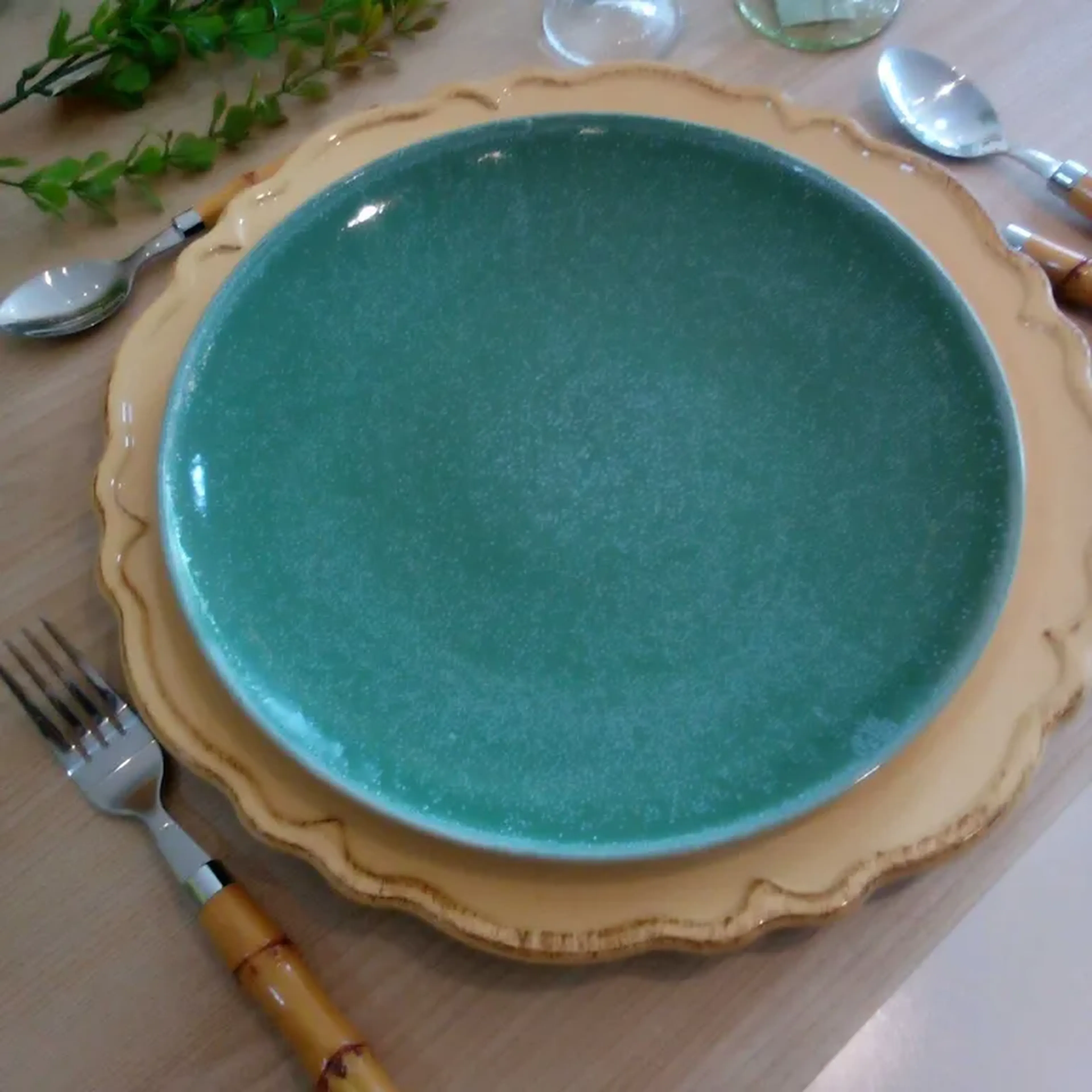prato de jantar orgânico verde imagem