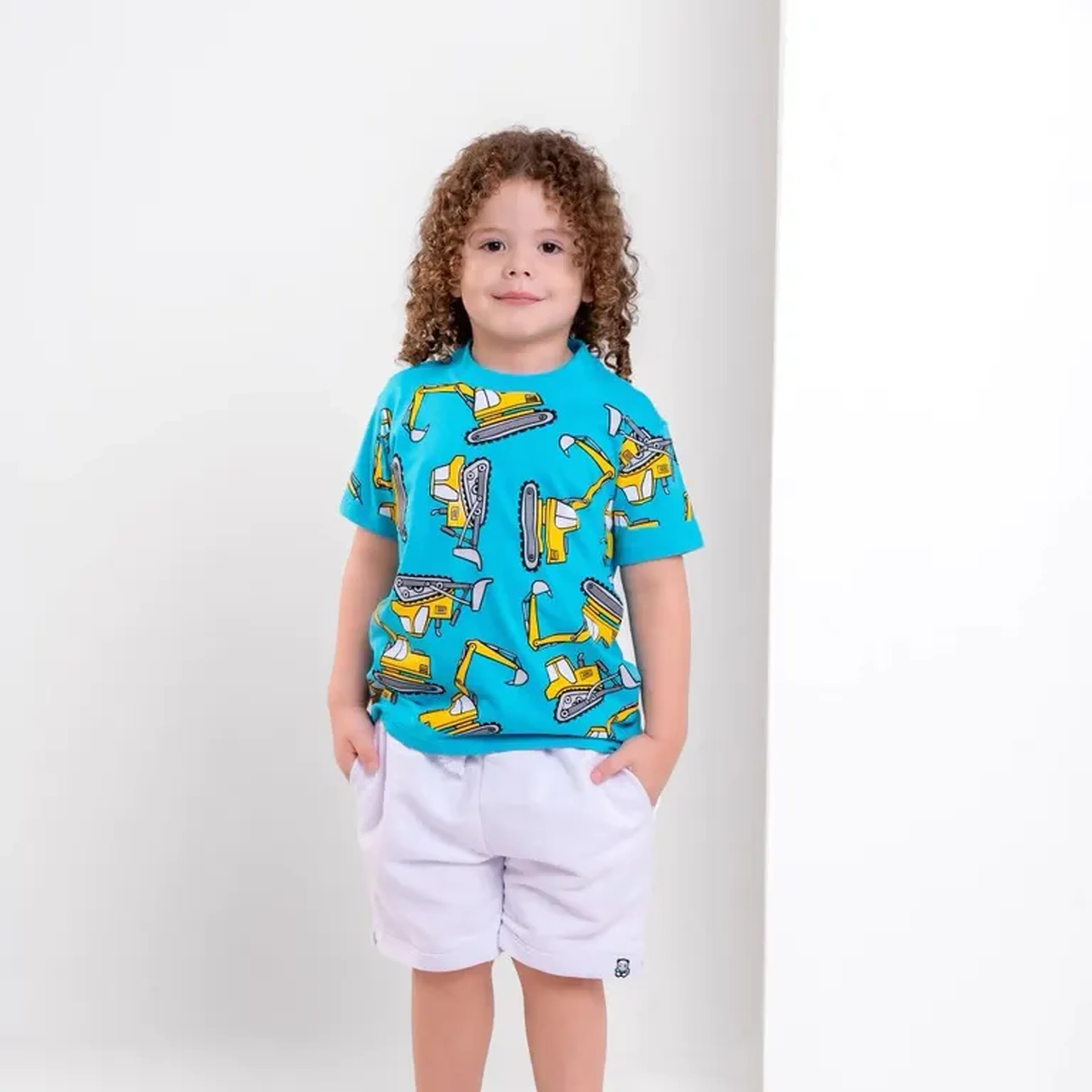 Short moletom regulavel- branco imagem