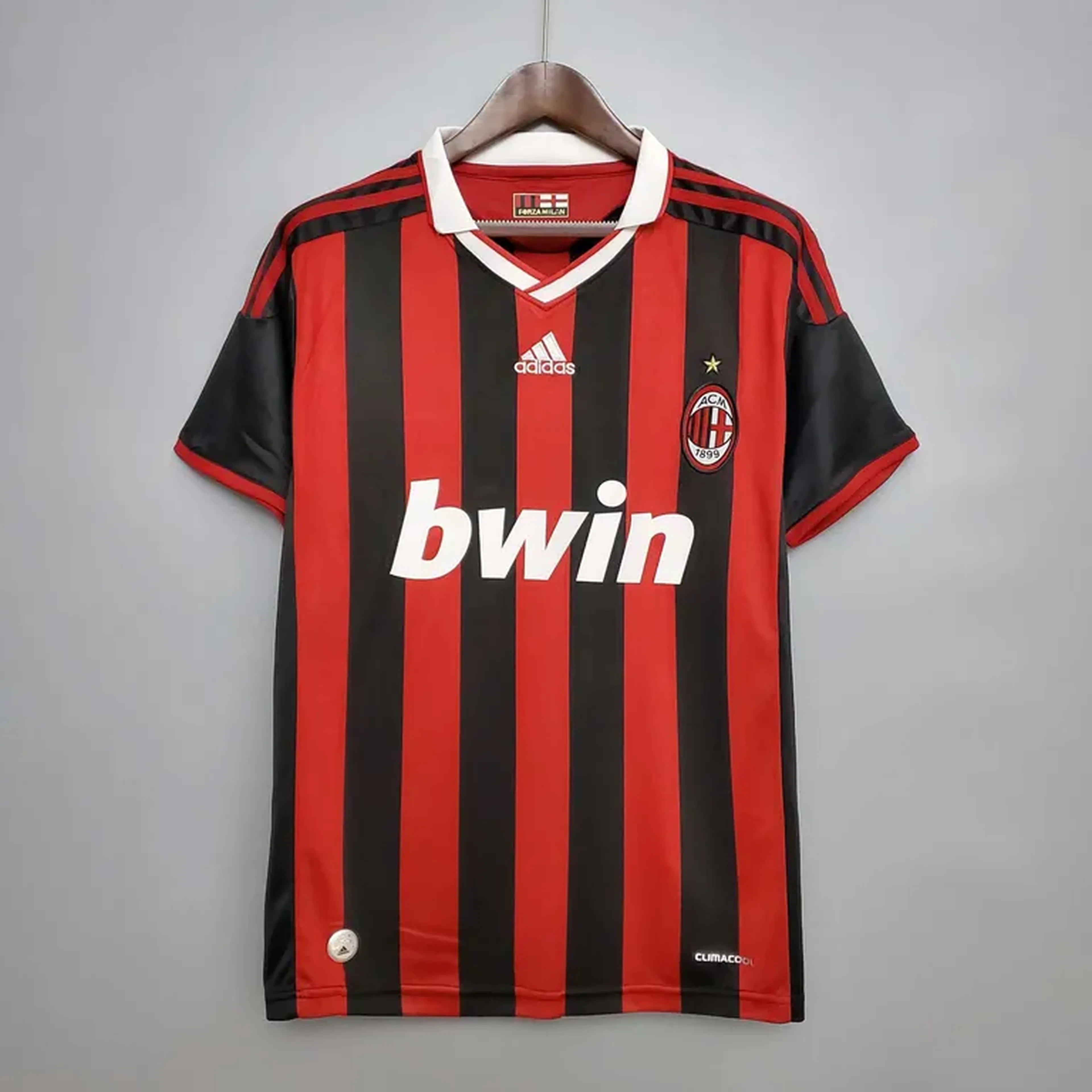 Camisa AC Milan 09-10 Home - Manga Curta imagem