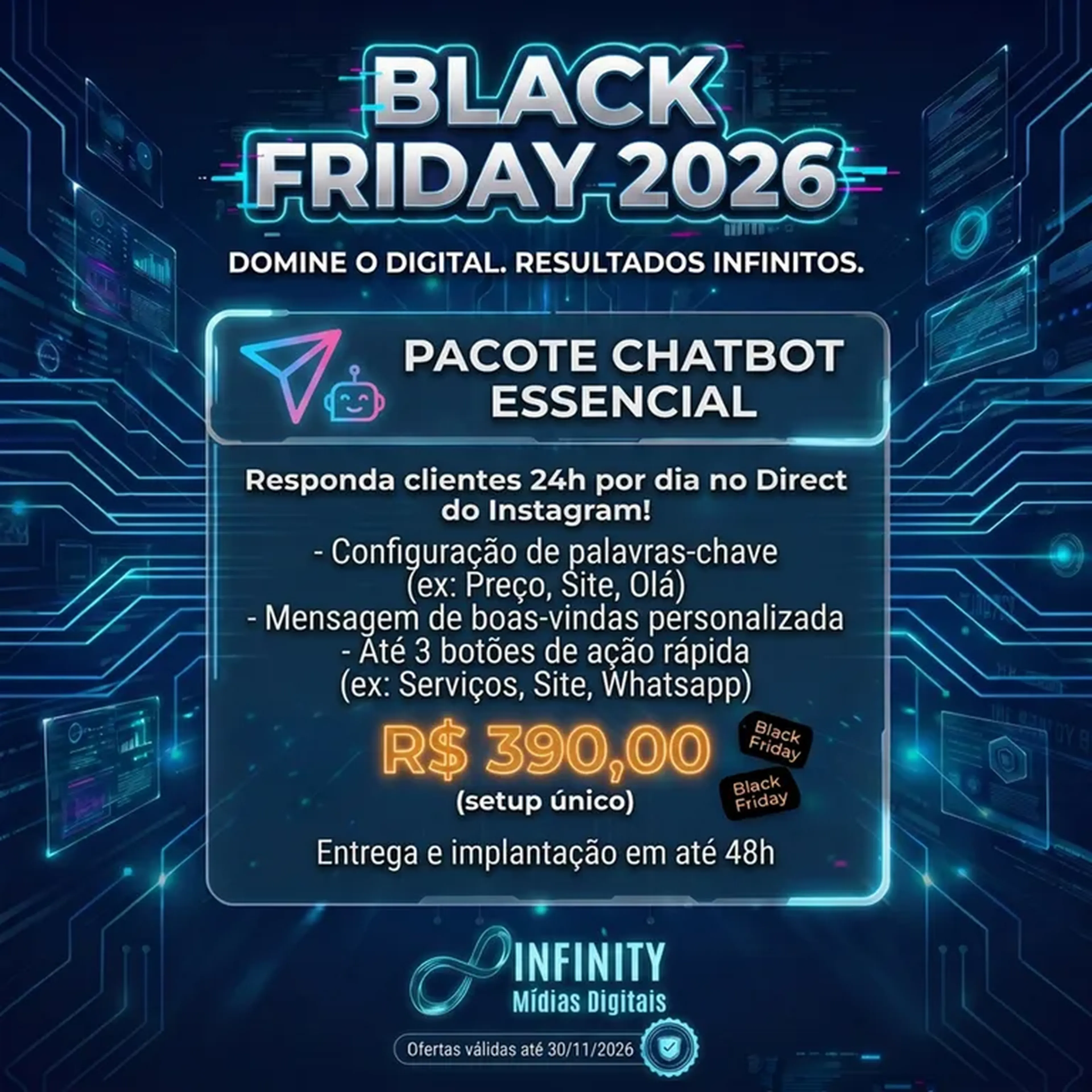 🚀 OFERTA BLACK FRIDAY 2026: Atendente Virtual Essencial imagem