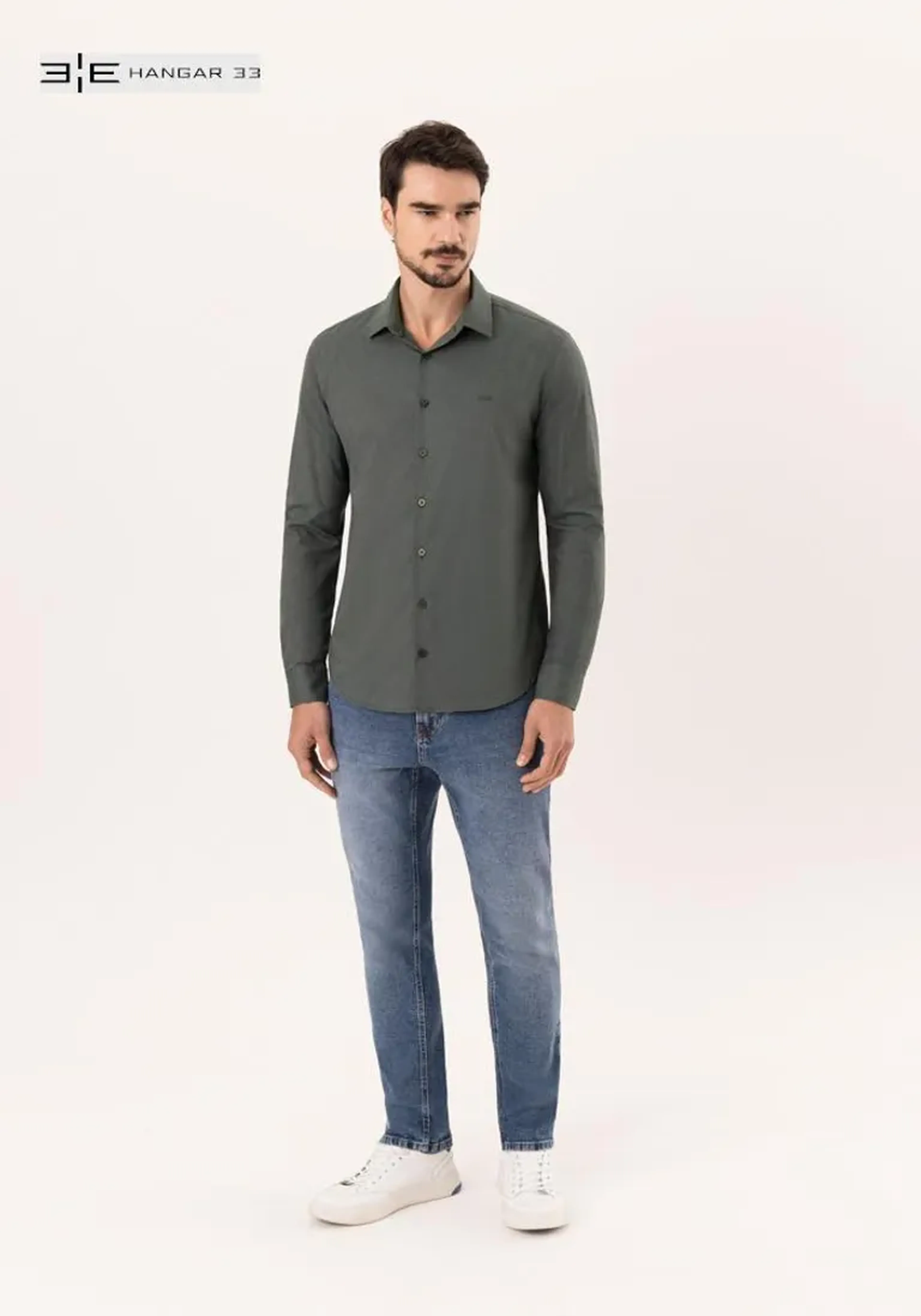 Camisa Social Verde Escuro imagem