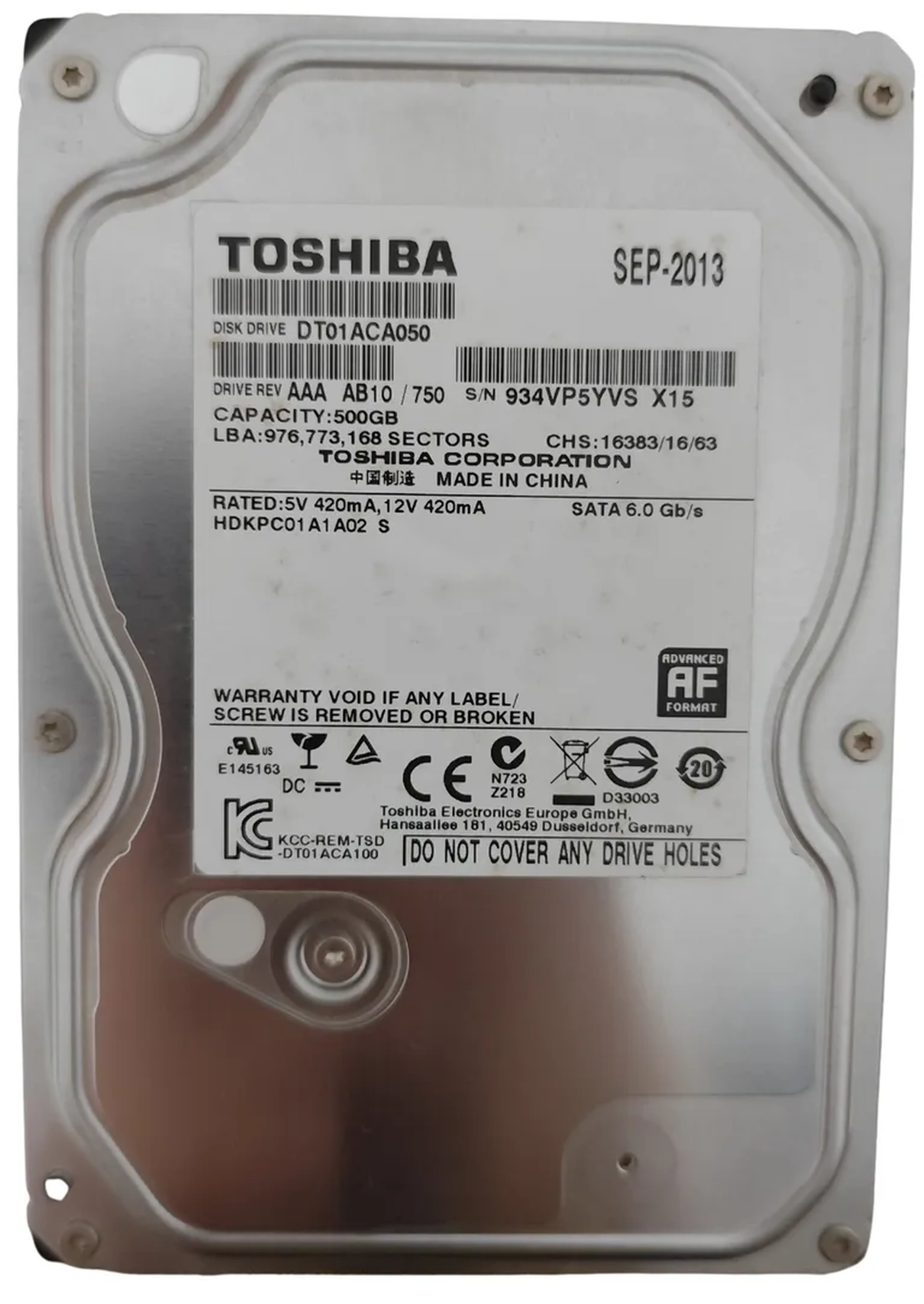 HD 500GB TOSHIBA imagem