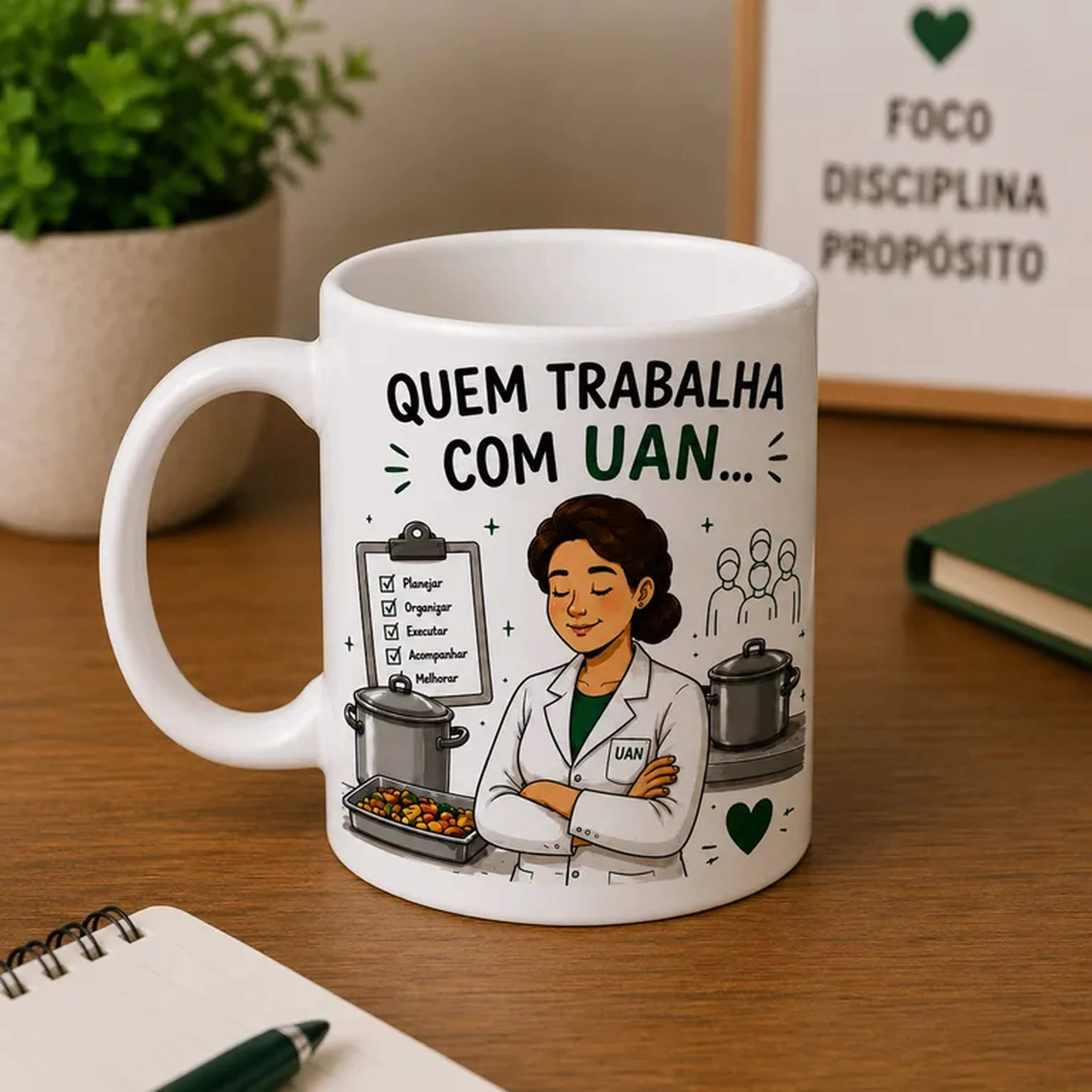 CAneca UAN - Quem trabalha 1 - Porcelana 325ml imagem