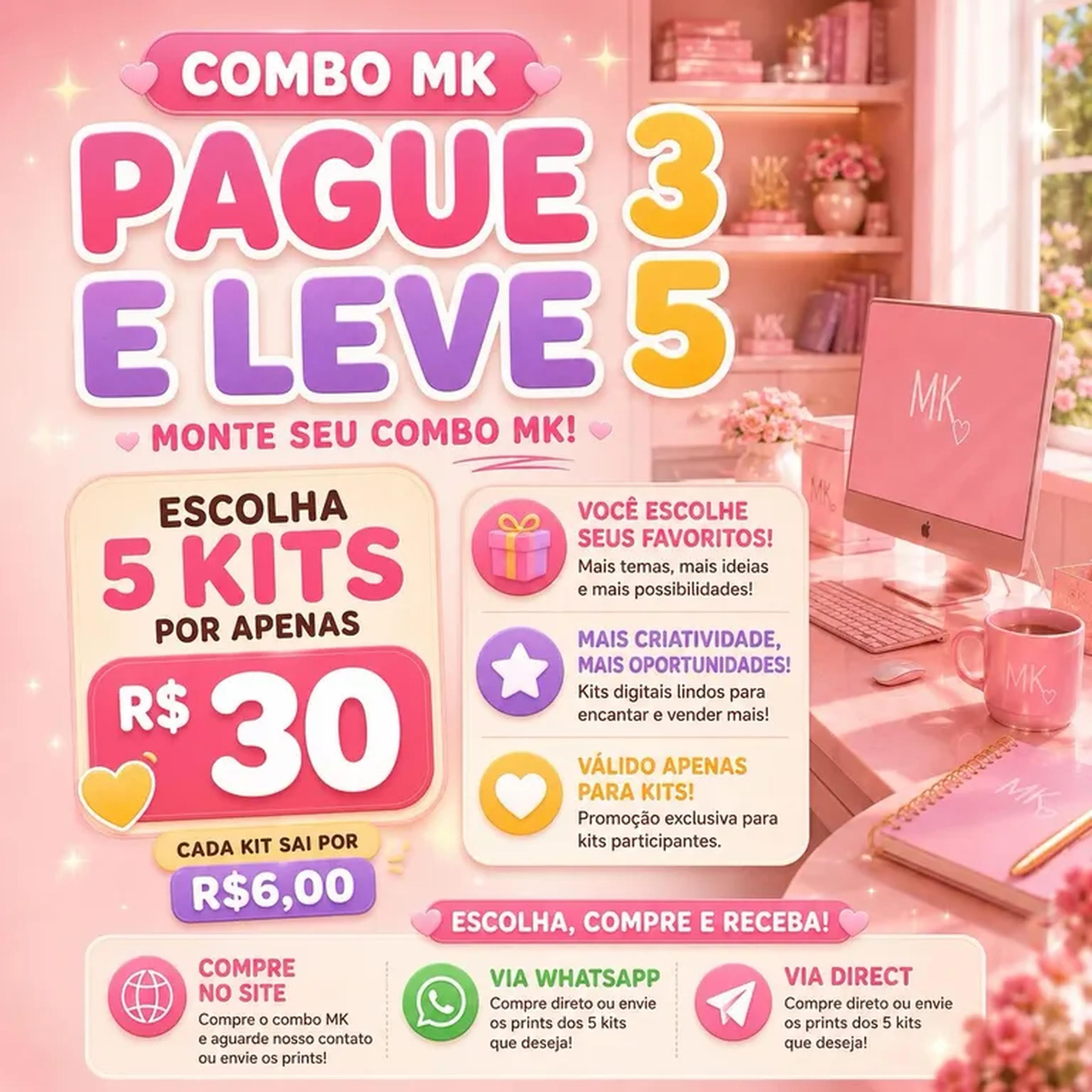 COMBO MK - Pague 3 e leve 5 - Kits Digitais imagem