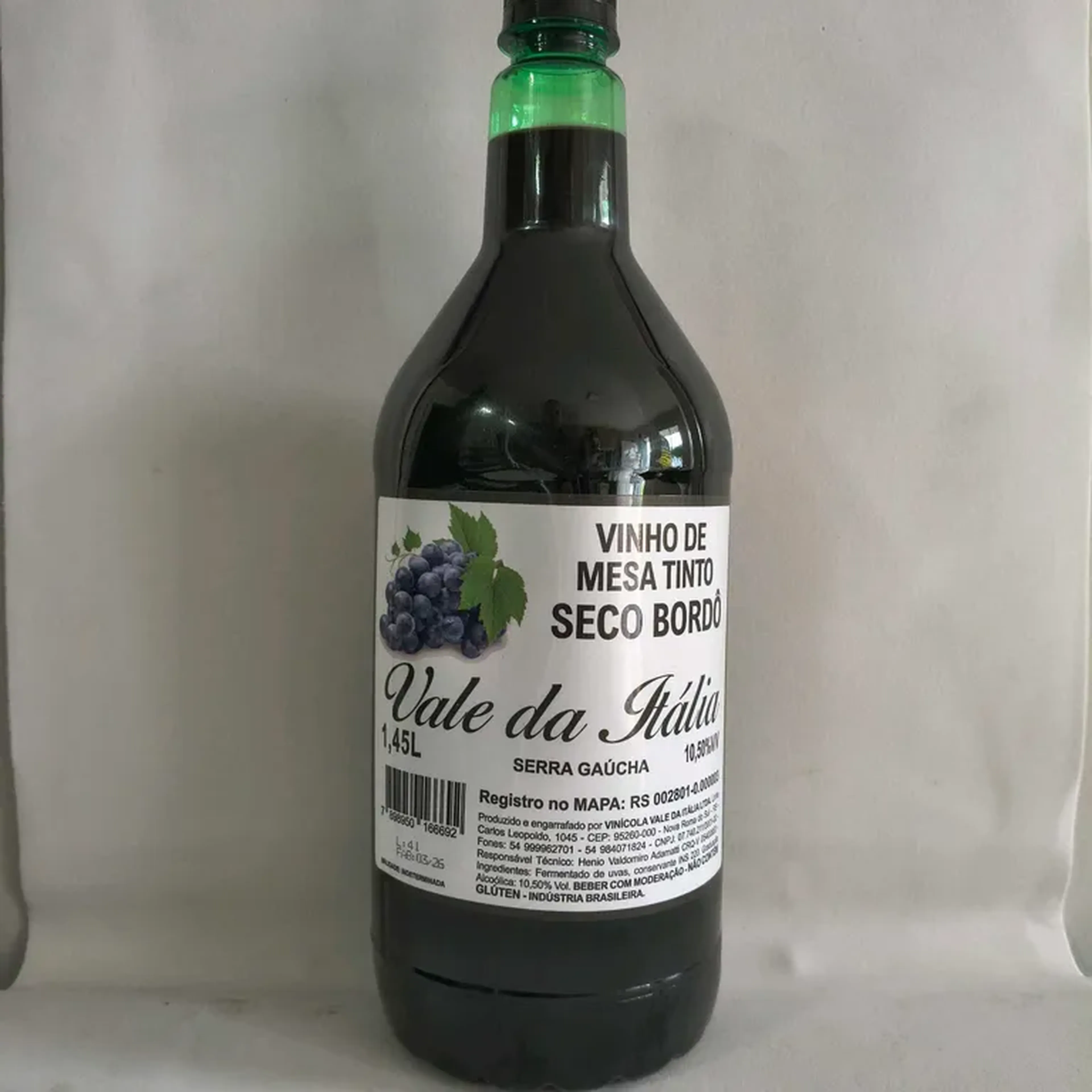 VINHO TINTO SECO BORDÔ VALE DA ITÁLIA 1,45 L imagem