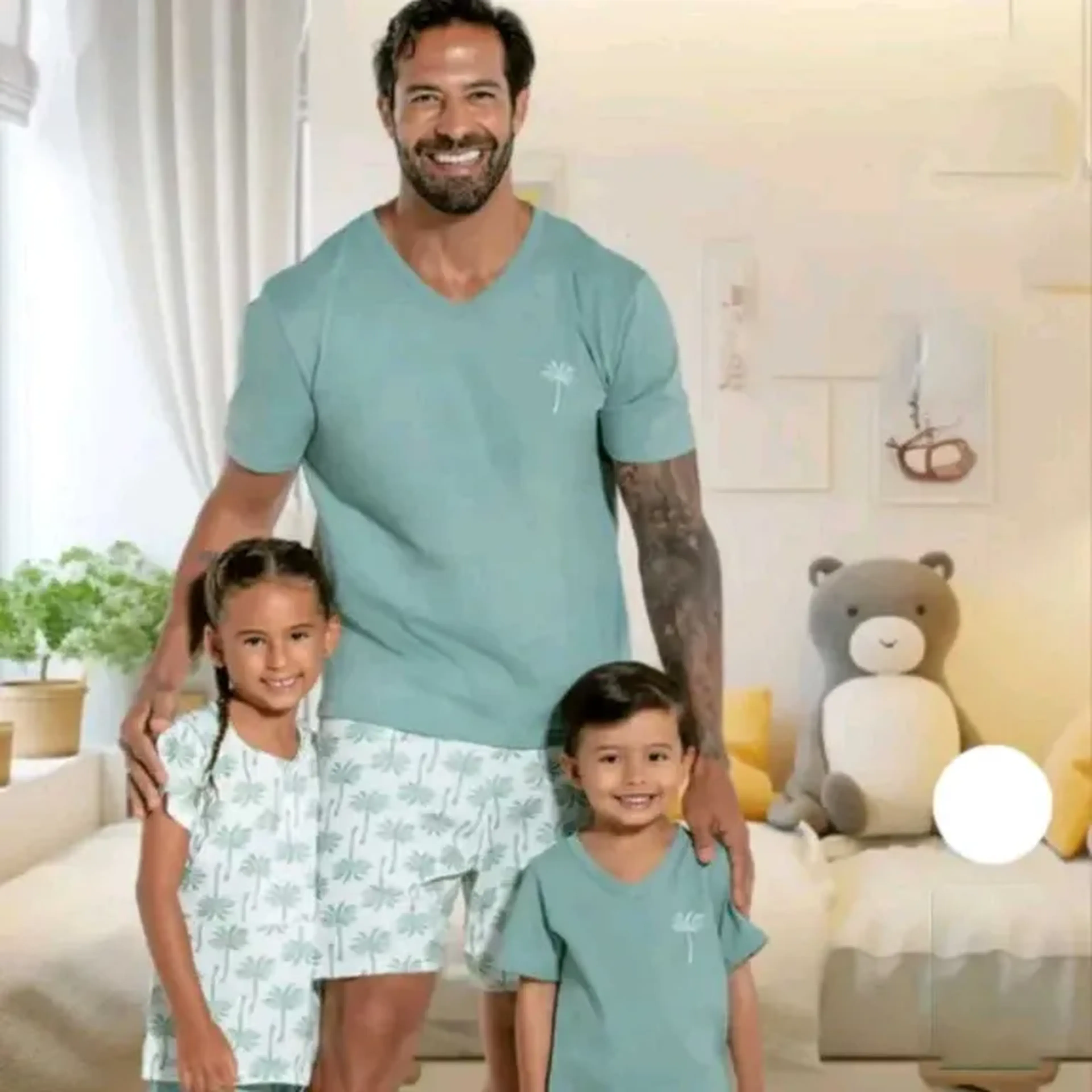 pijama curto masculino algodão imagem