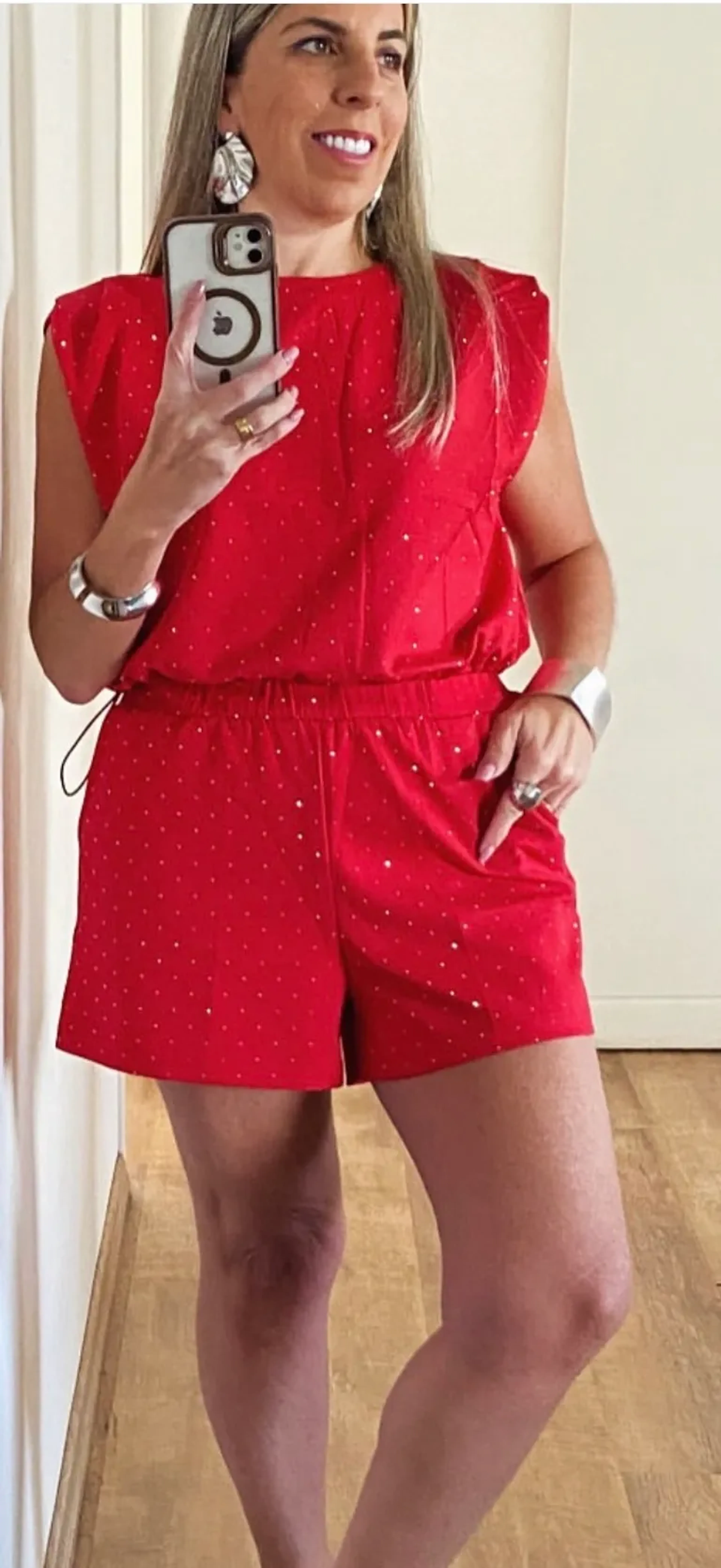 Conjunto em Moletinho strass imagem