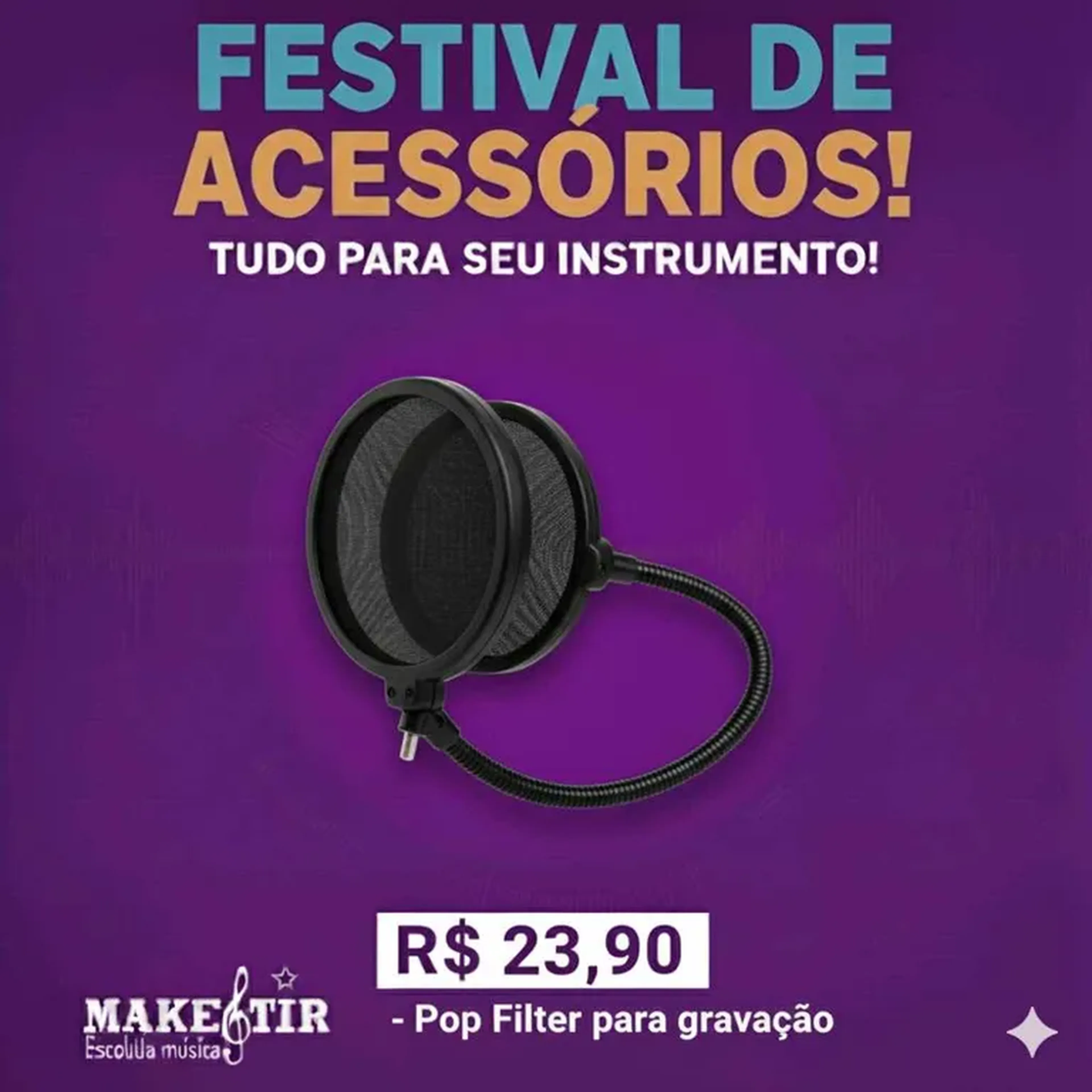 Pop Filter para Gravação imagem