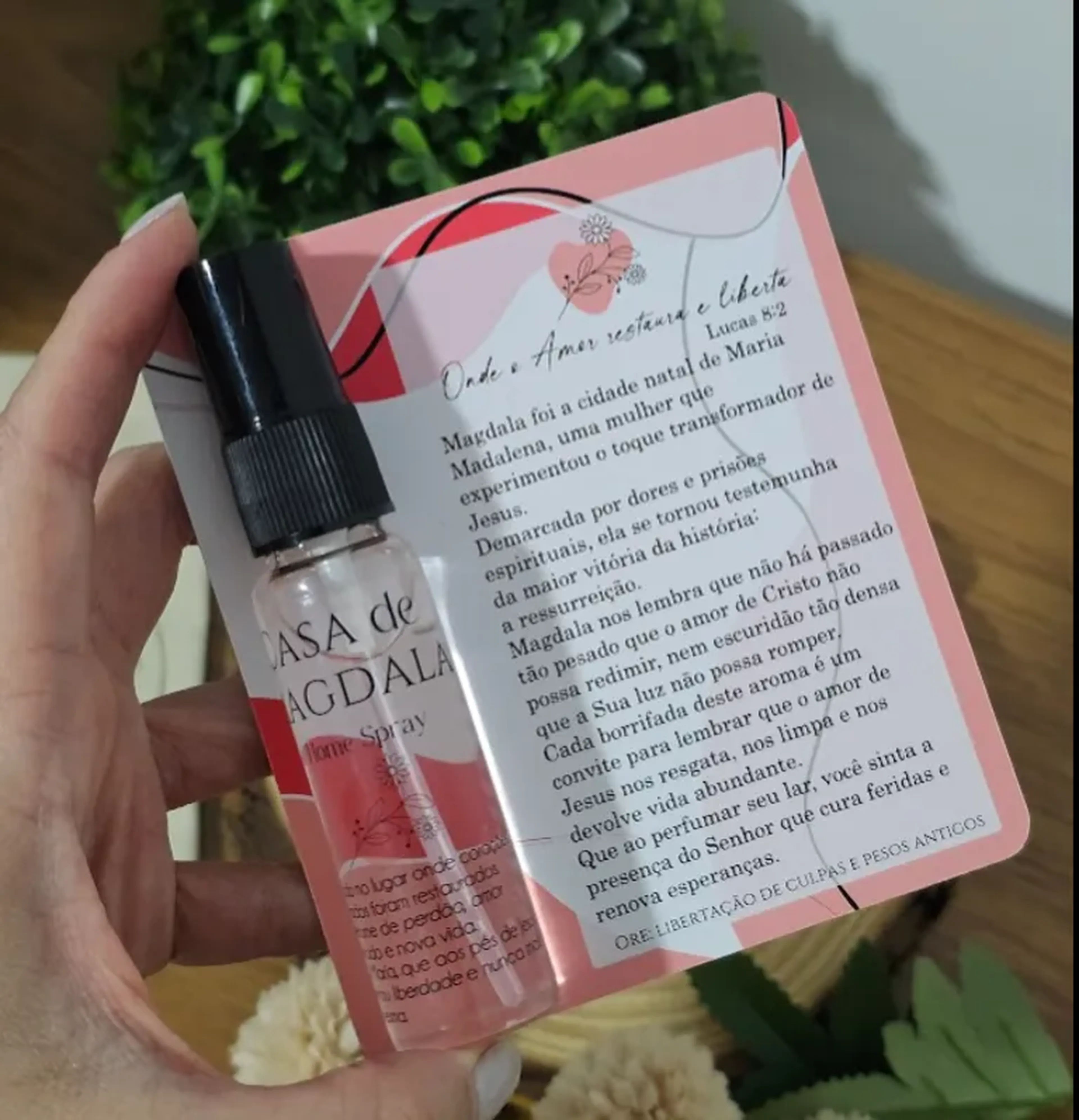 Mini home spray Casa de Magdala - embalagem simples imagem