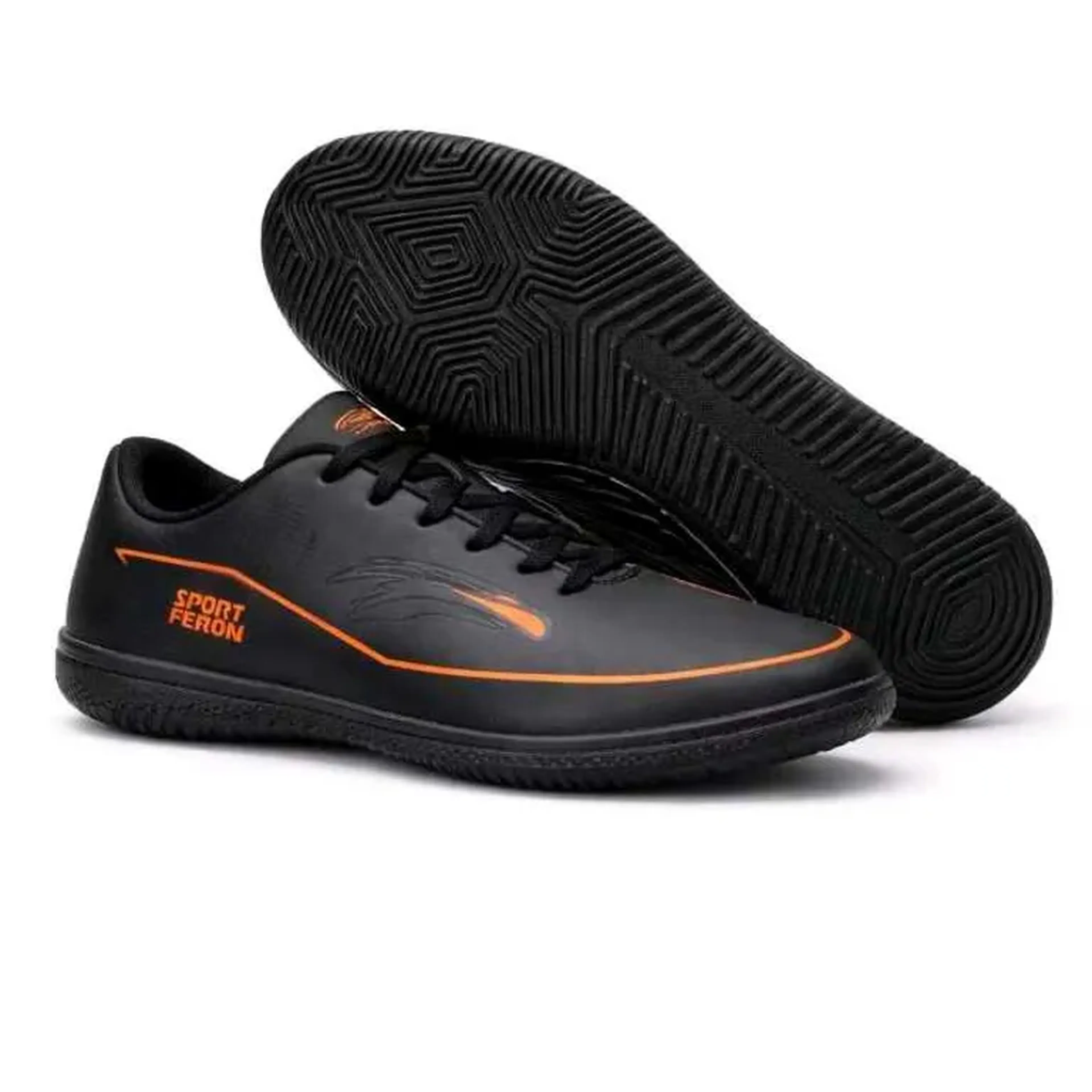 FUTSAL | Chuteira SPORT FEROM - Preto Laranja imagem