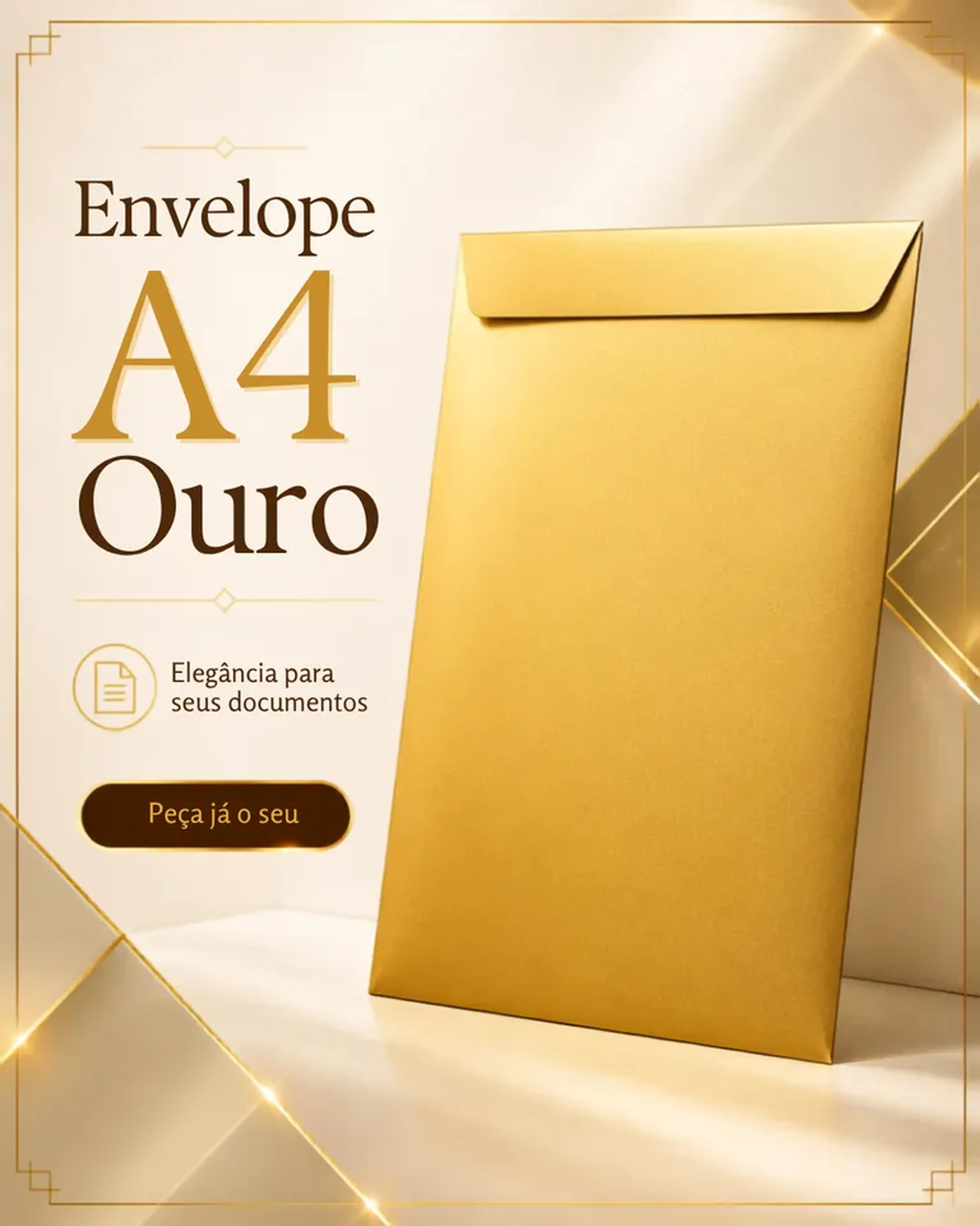Envelope A4 Ouro imagem