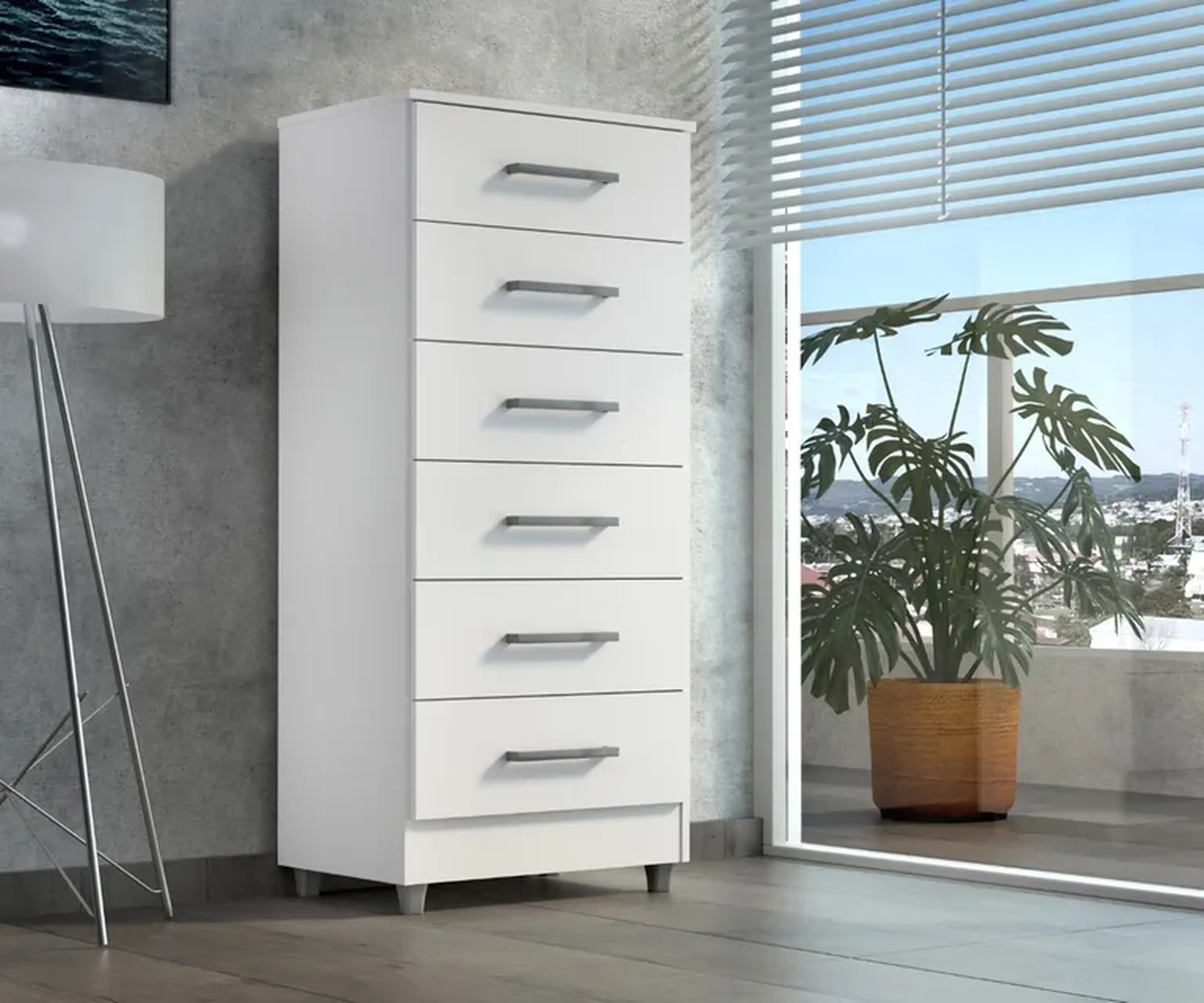 Comoda Infantil Helena 6 Gav Cor Branco imagem