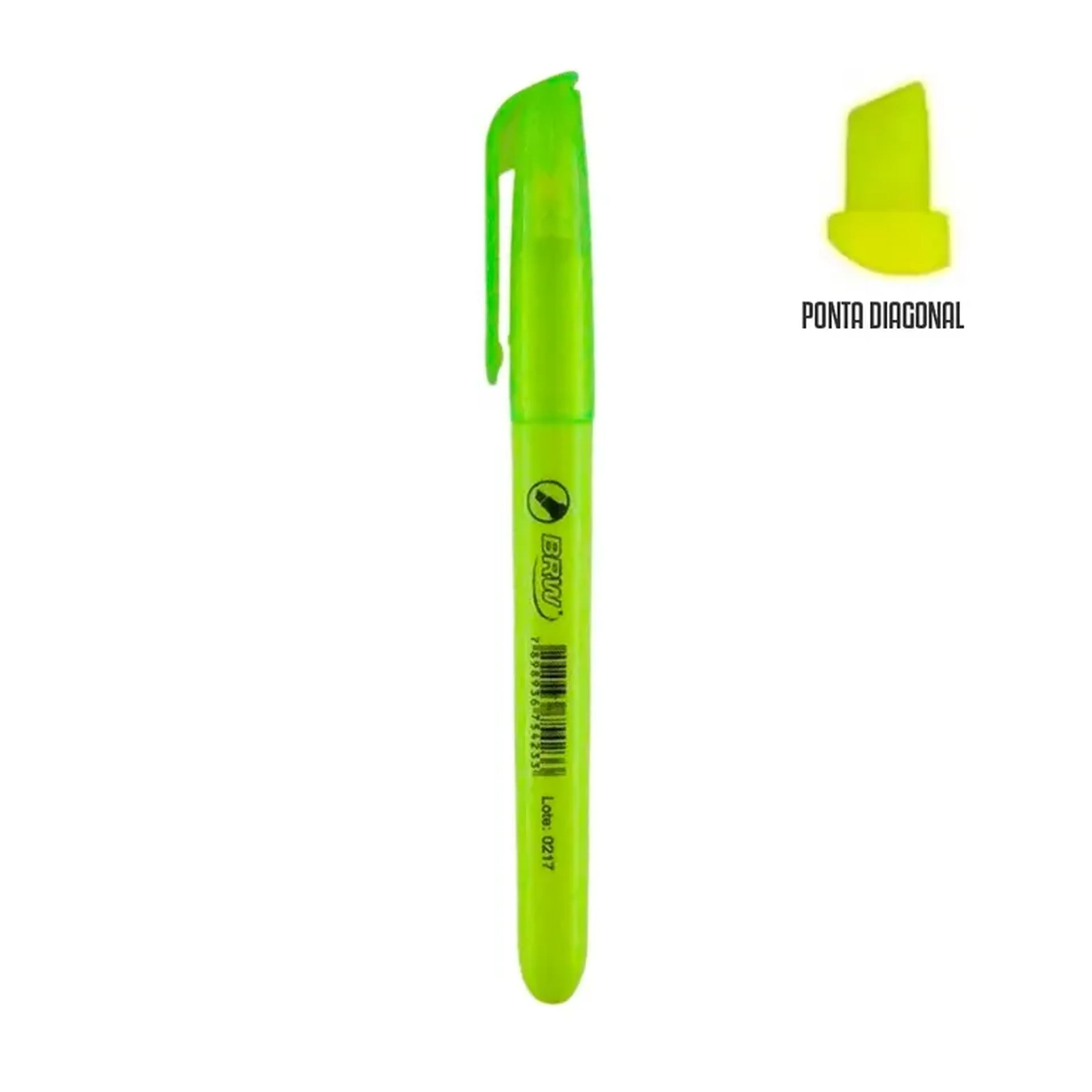 Marca texto verde fluorescente imagem
