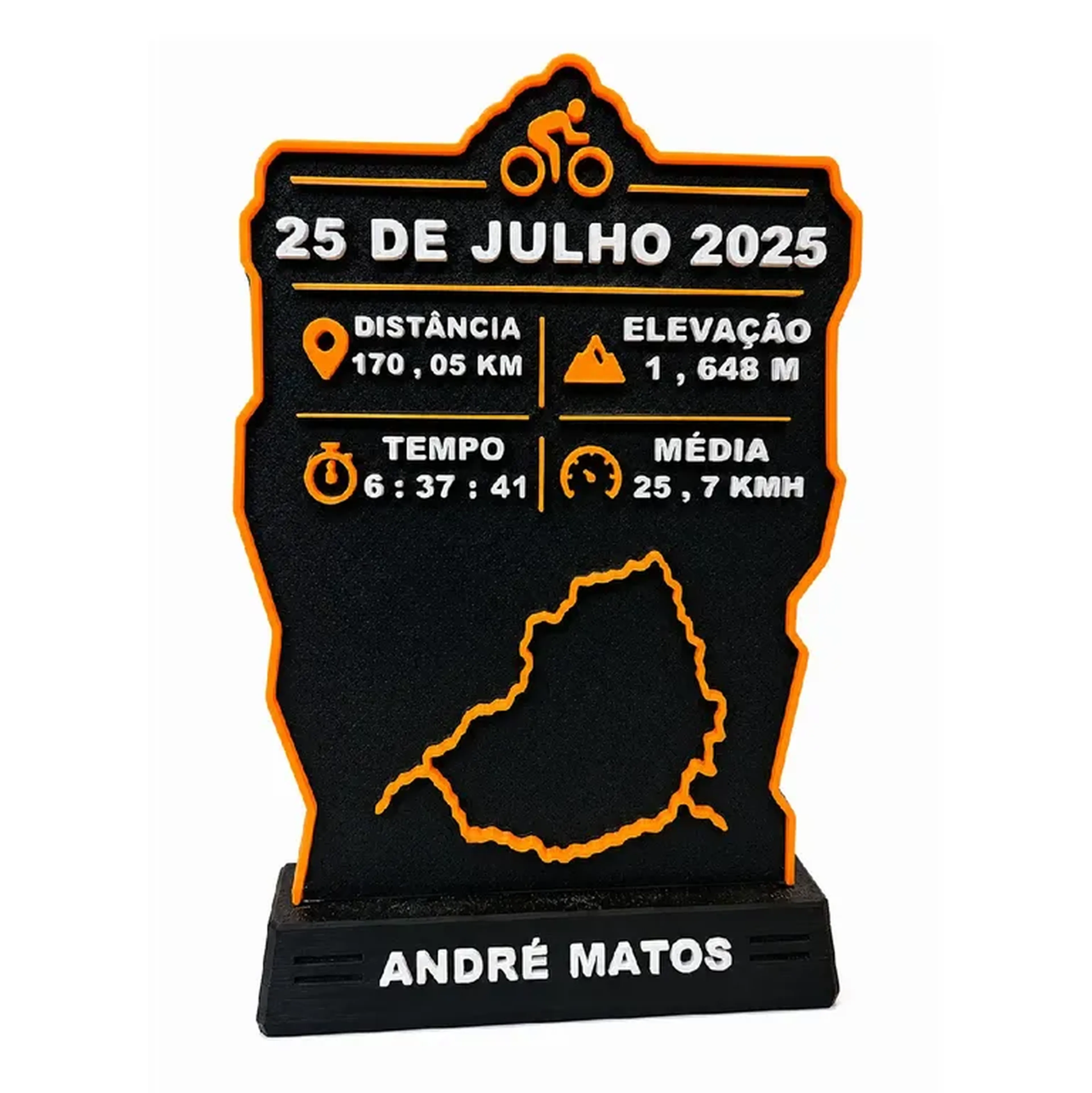 Placa Strava - Atividade Personalizada imagem