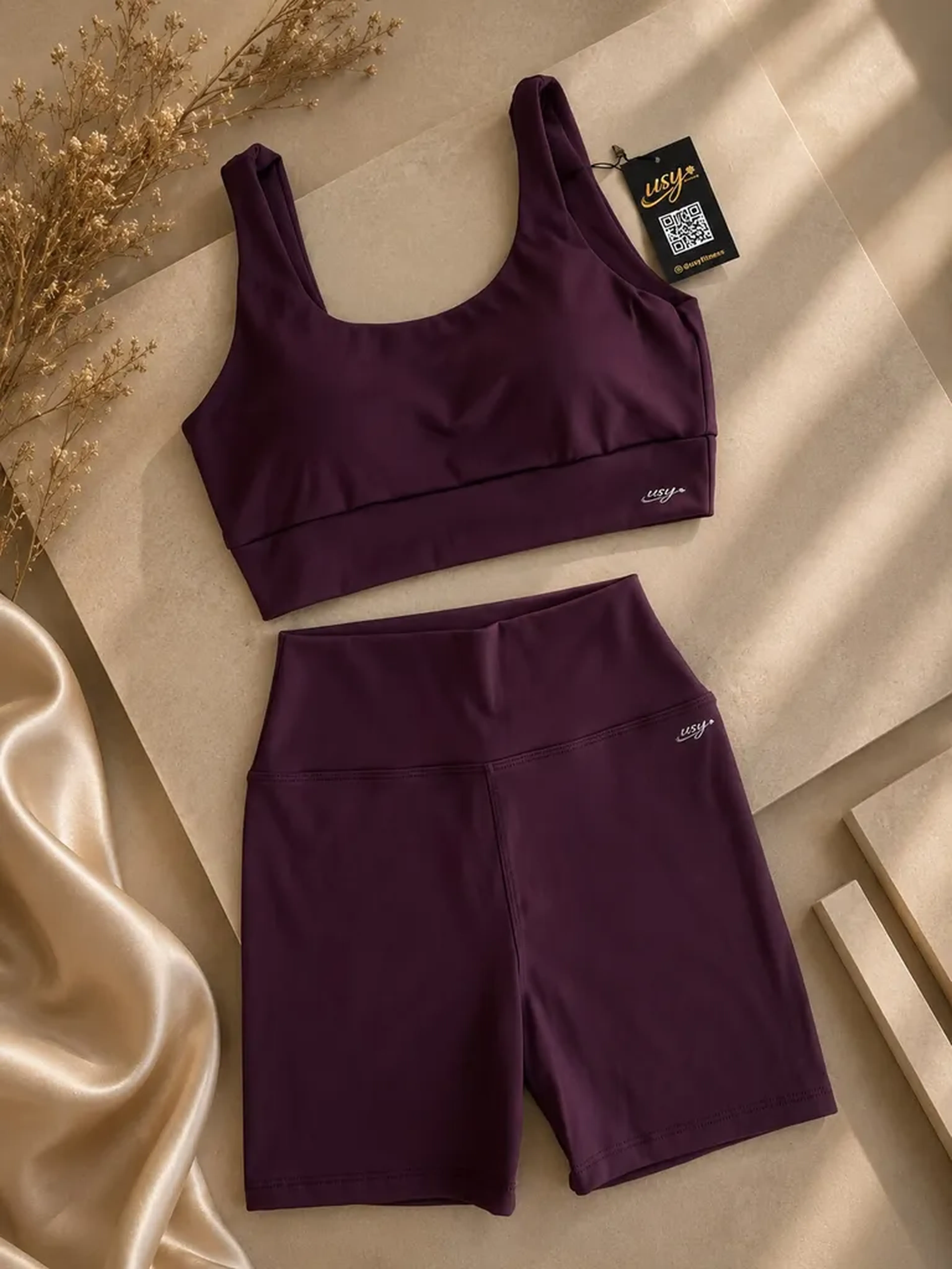 Conjunto Top e Shorts - Roxo imagem